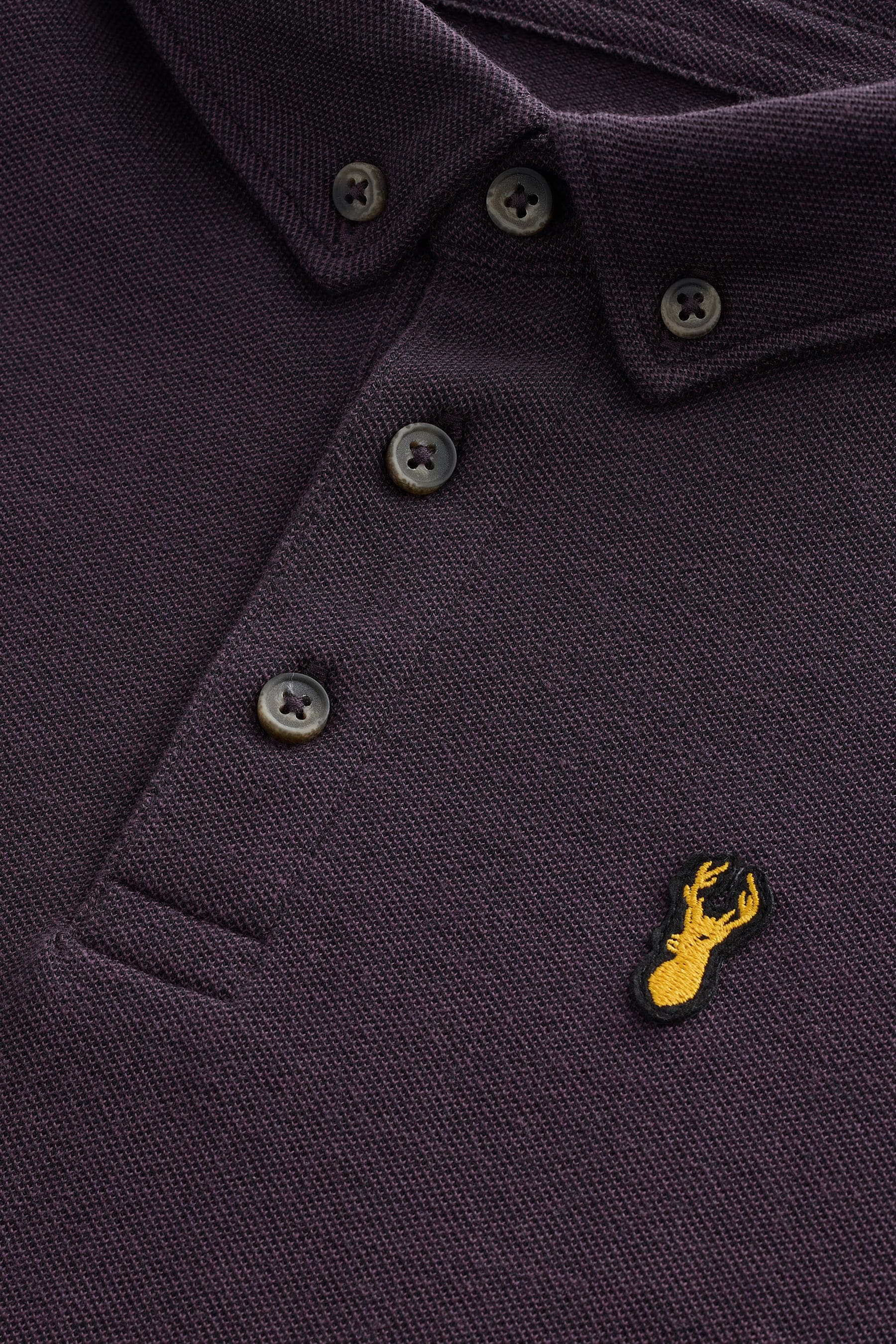 Plum Purple Long Sleeve Polo Shirt (3-16yrs)