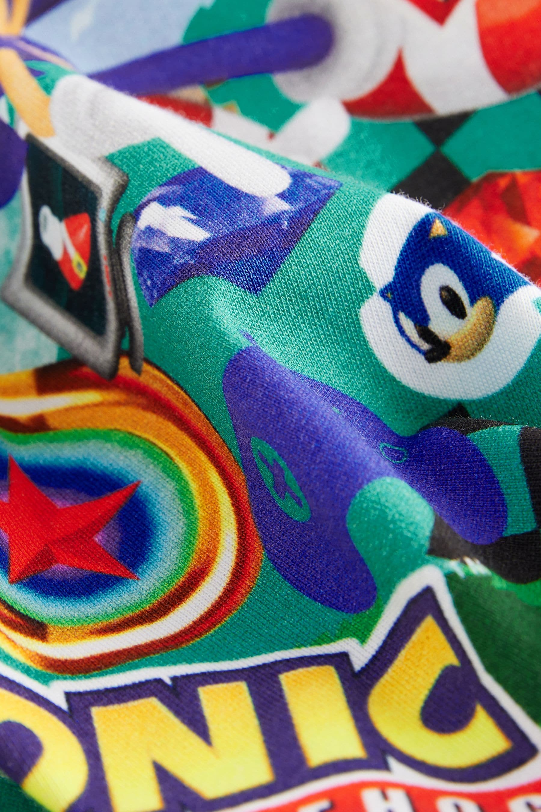 Green/Blue 100% Cotton Licensed Sonic T-Shirt by Next (3-16yrs)