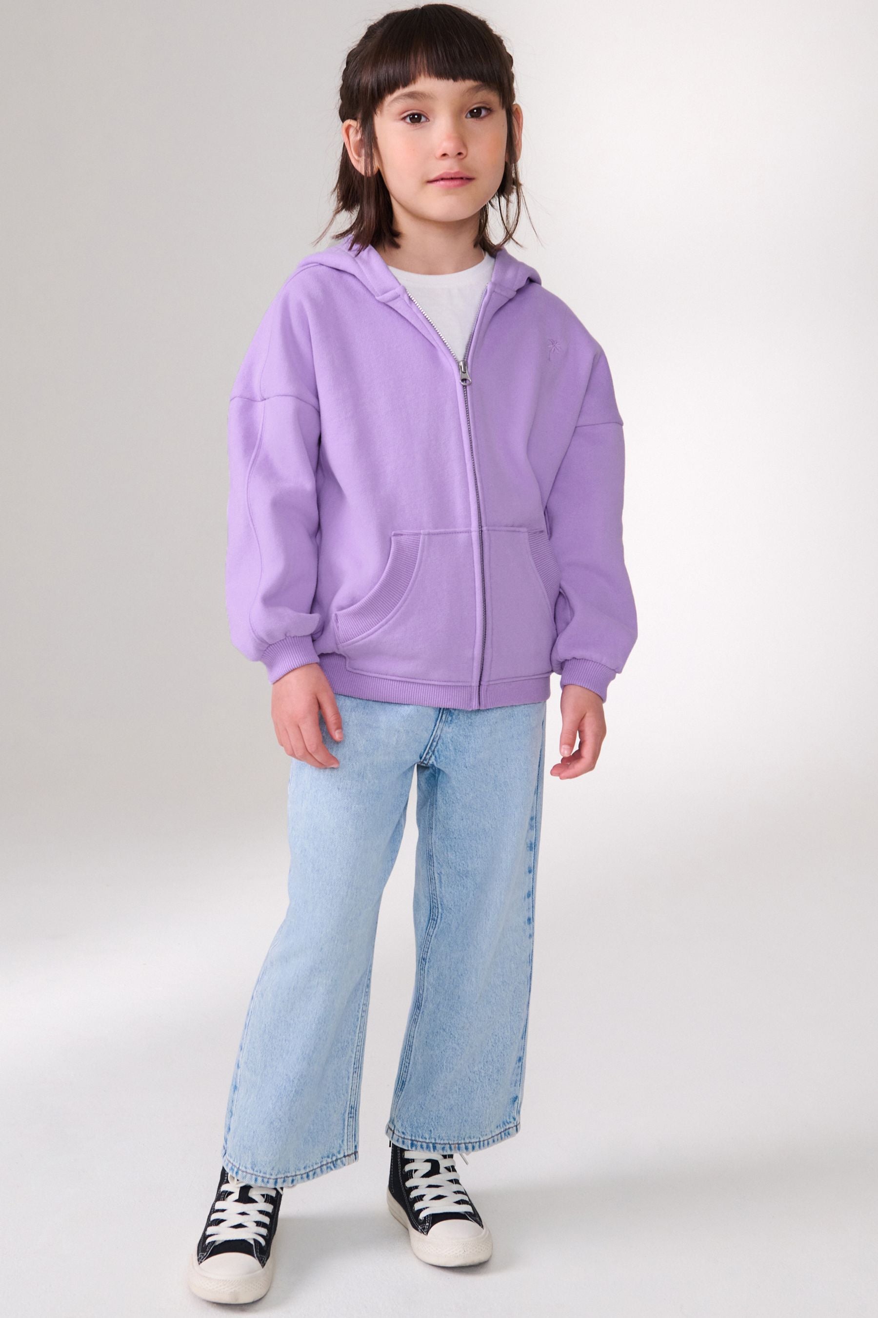 Purple Zip Through Hoodie (3-16yrs)