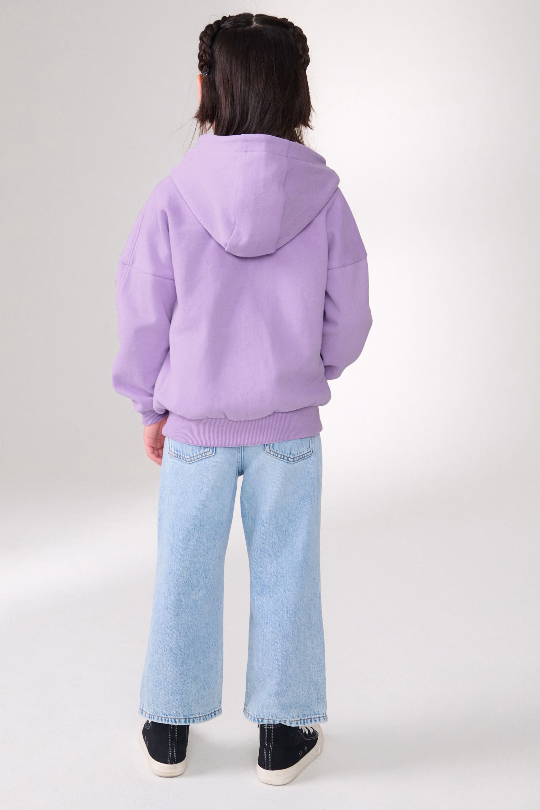 Purple Zip Through Hoodie (3-16yrs)