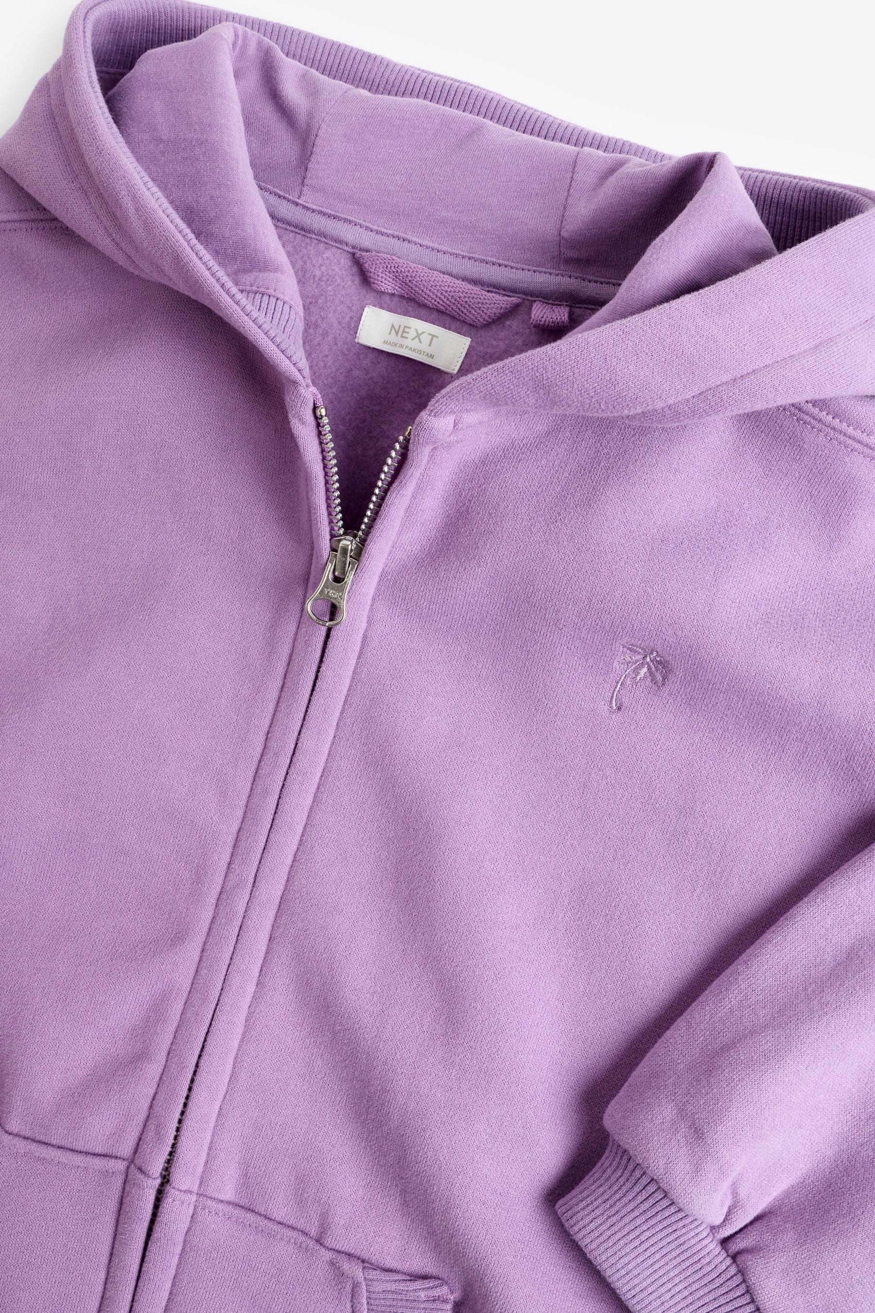 Purple Zip Through Hoodie (3-16yrs)