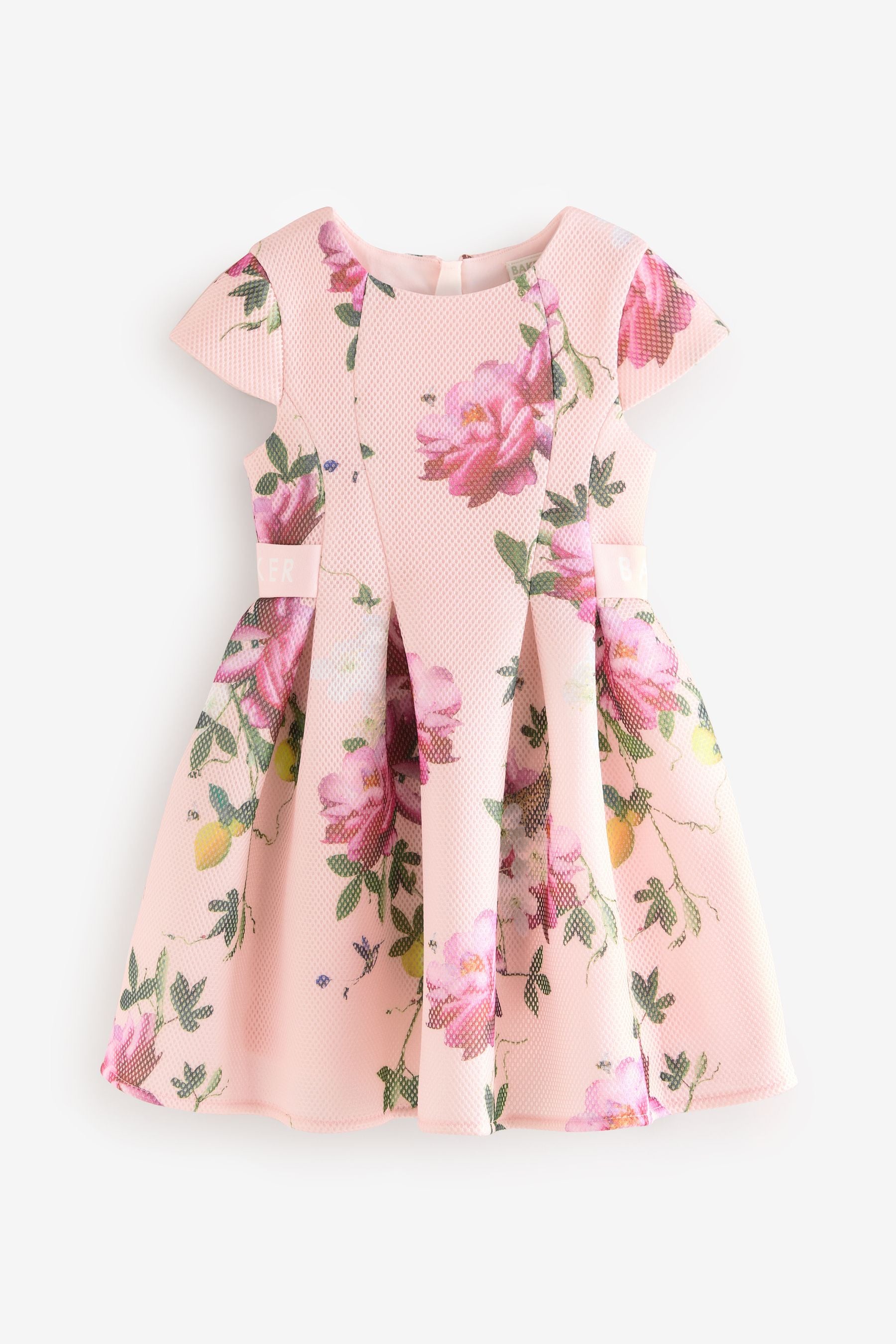 Baker by Ted Baker Floral Pink Airtex Scuba Dress