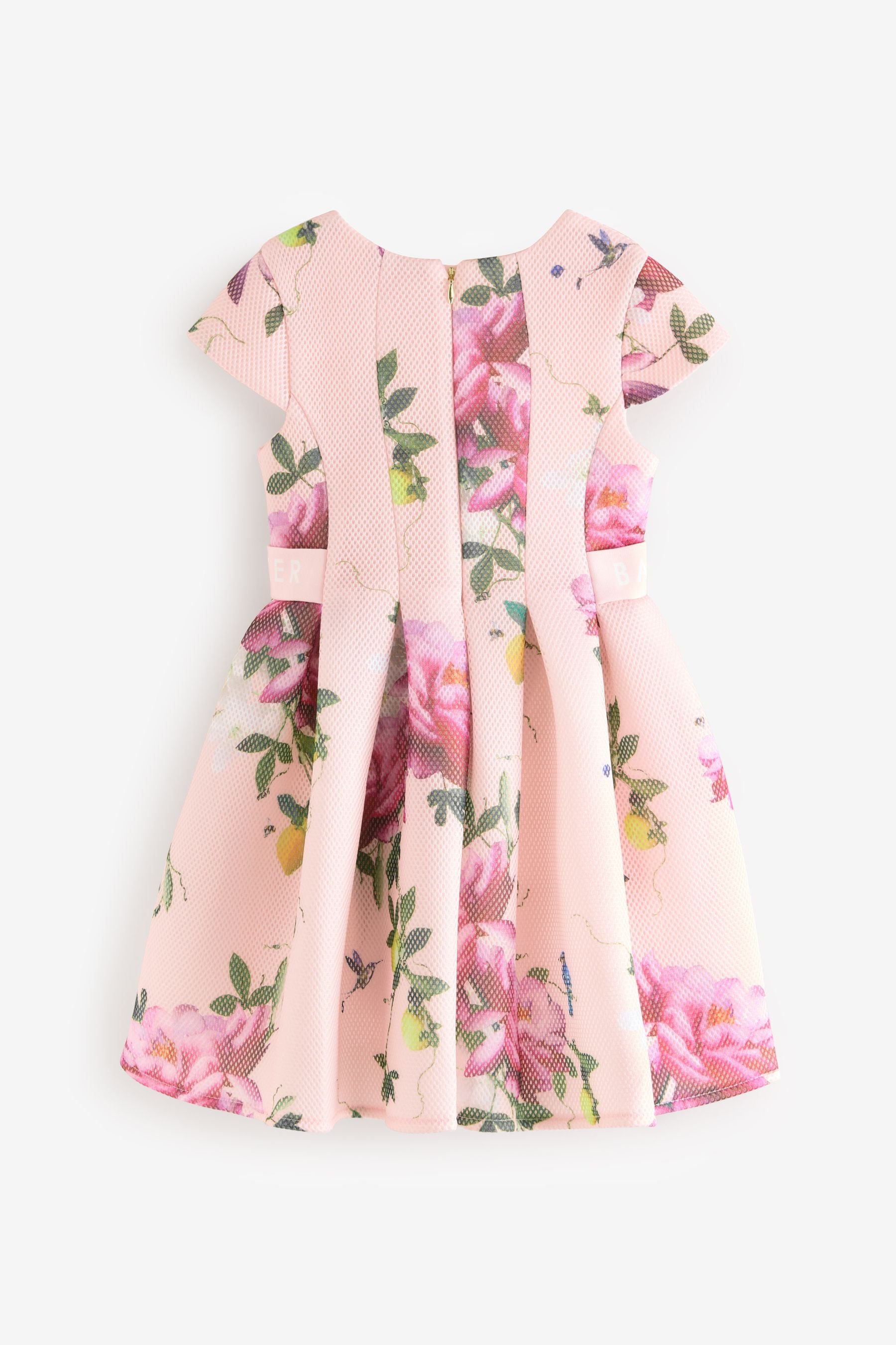 Baker by Ted Baker Floral Pink Airtex Scuba Dress