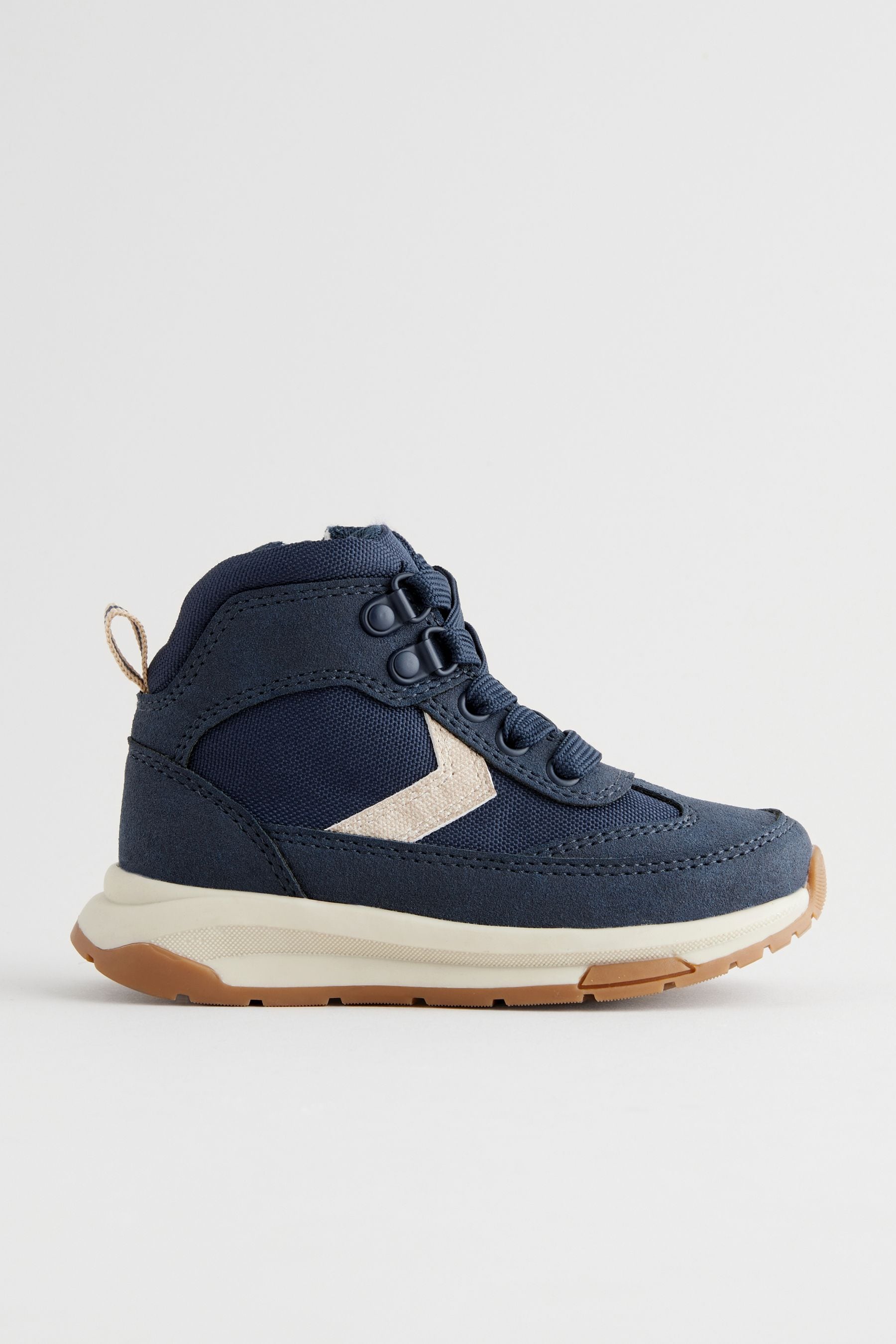 Navy Water Repellant Zip Walker Boots