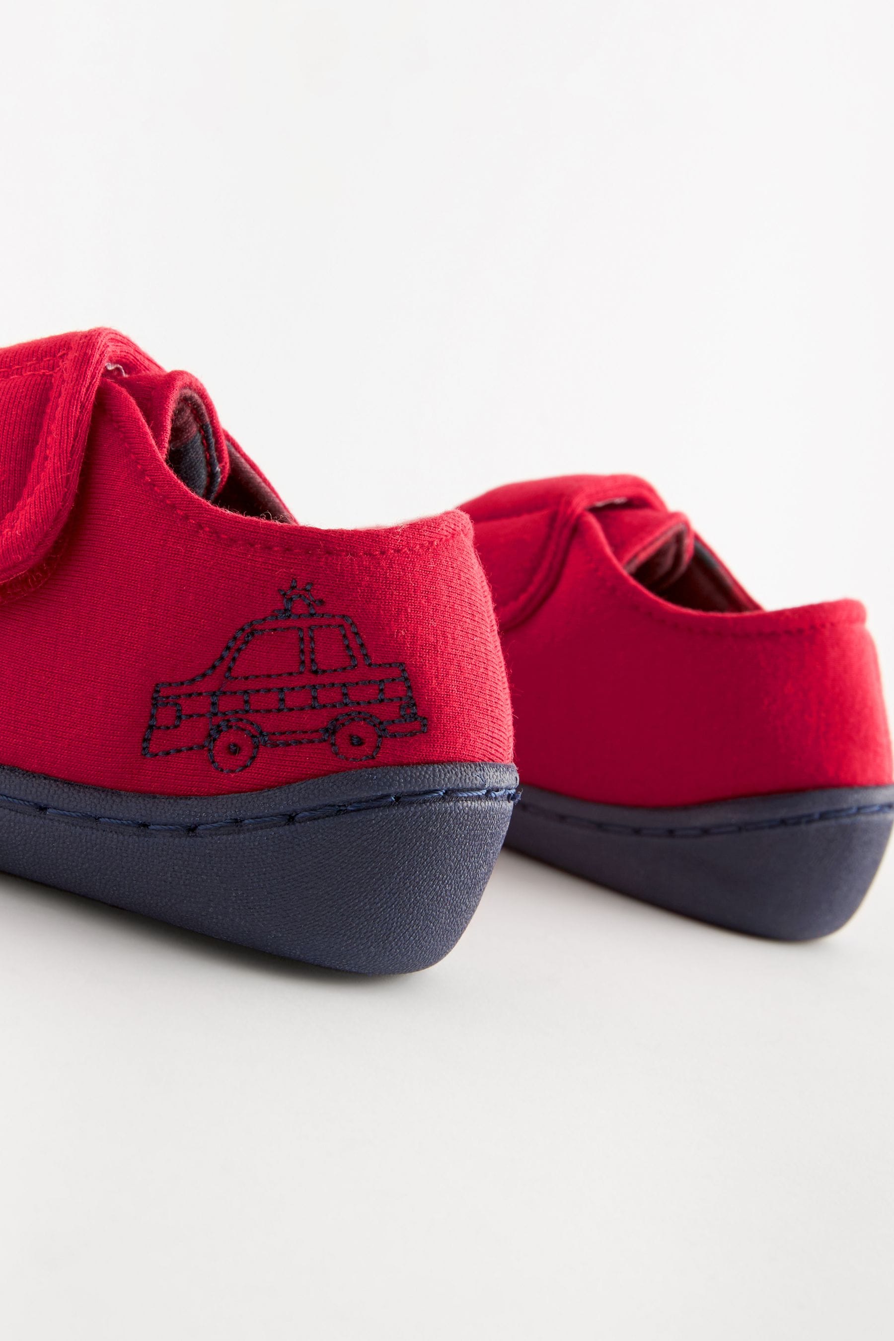 Red Transport Touch Fastening Cupsole Slippers