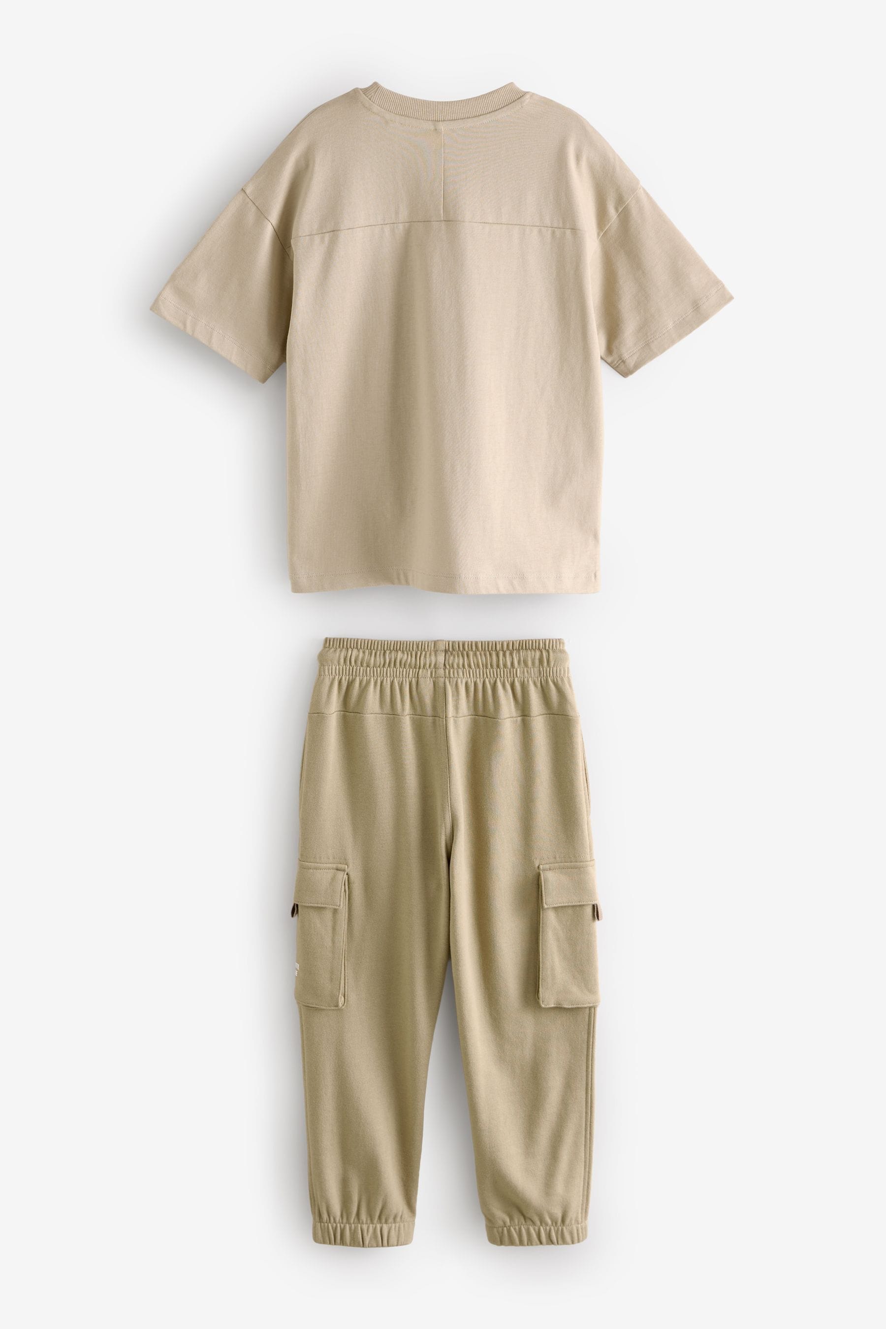 Stone Utility 100% Cotton Short Sleeve T-Shirt and Joggers Set (3-16yrs)