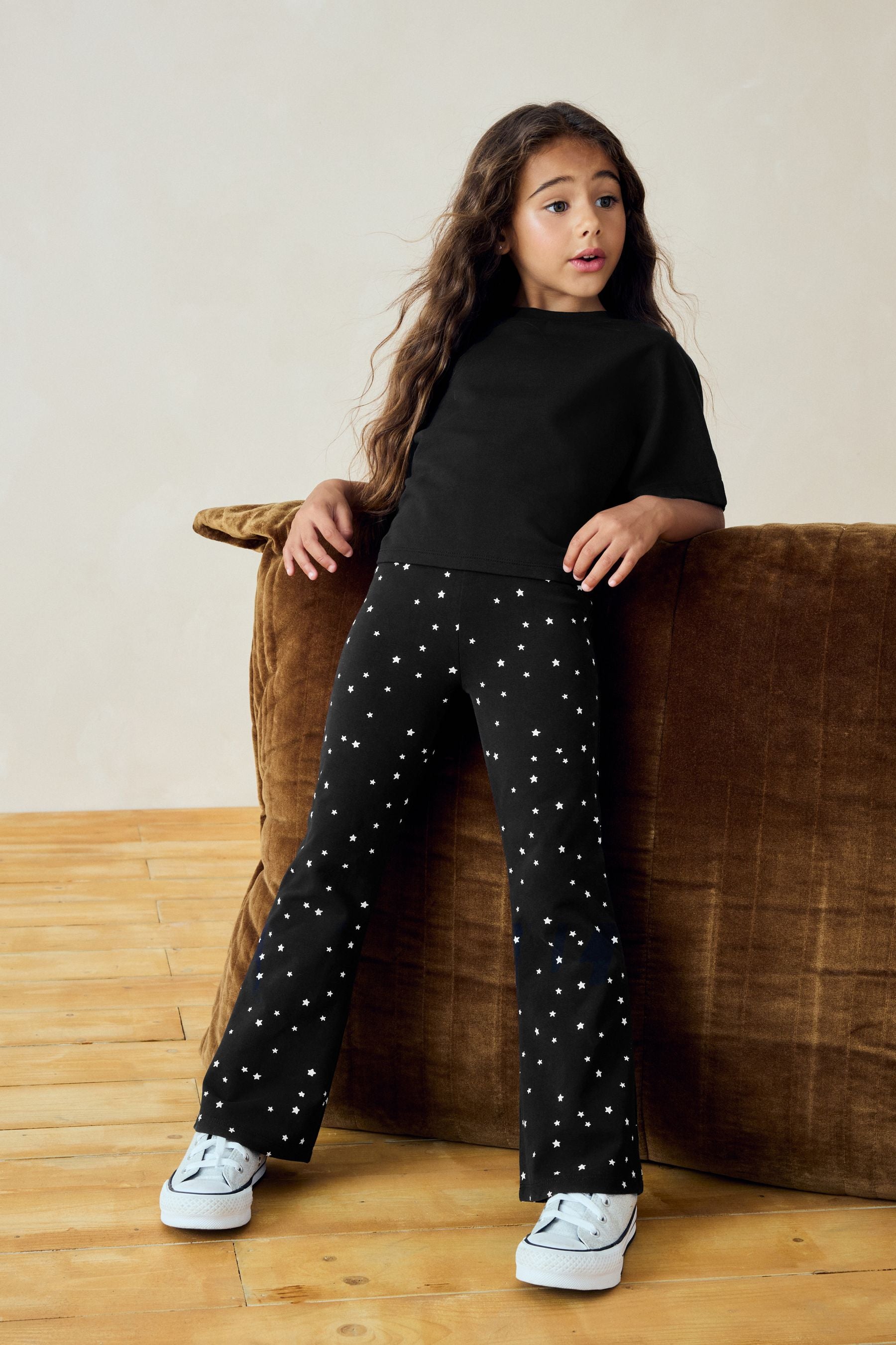 Black Star Flare Leggings (3-16yrs)