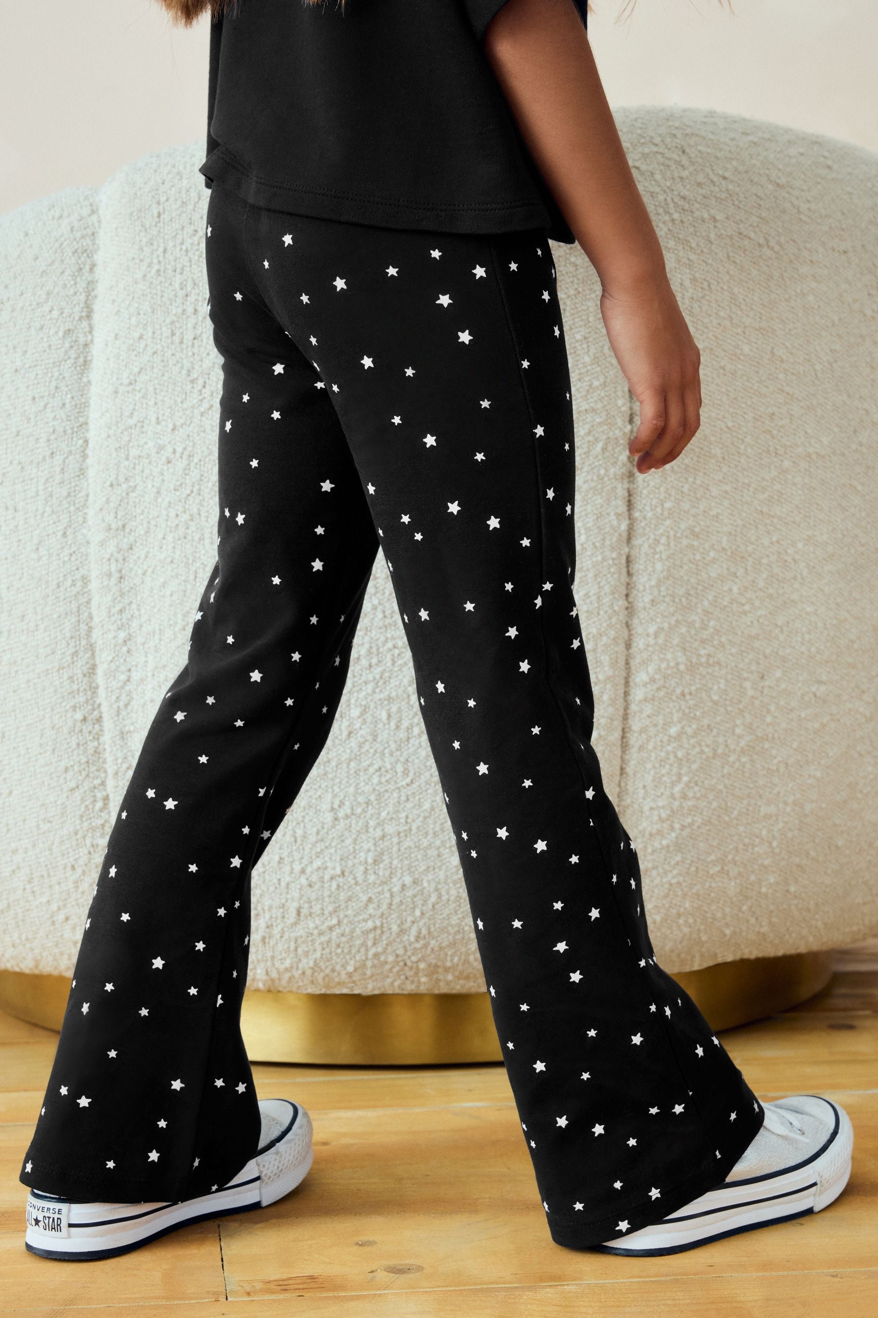 Black Star Flare Leggings (3-16yrs)