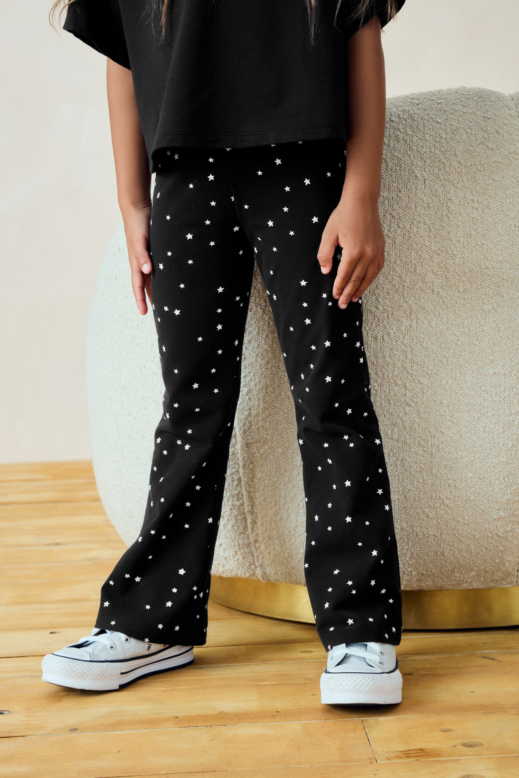 Black Star Flare Leggings (3-16yrs)