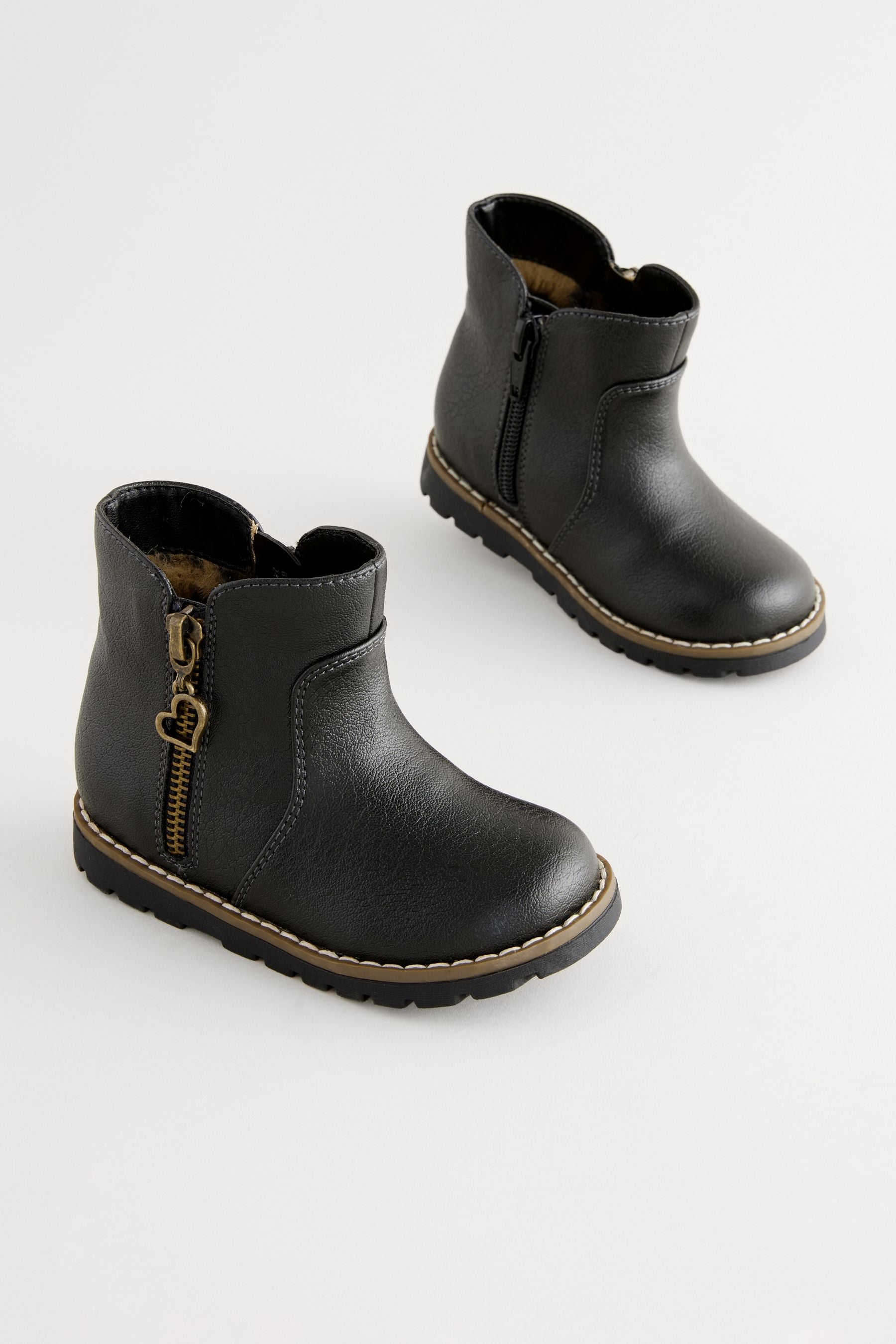 Black Standard Fit (F) Chelsea Zip Boots