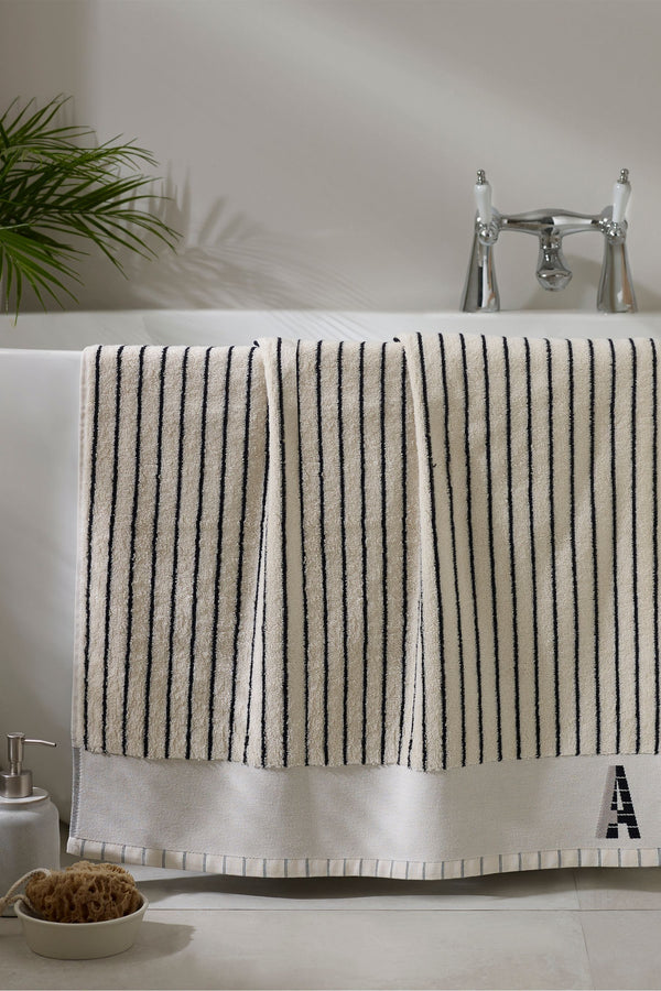 Natural Monogram Bath Sheet Towels with 100% Cotton