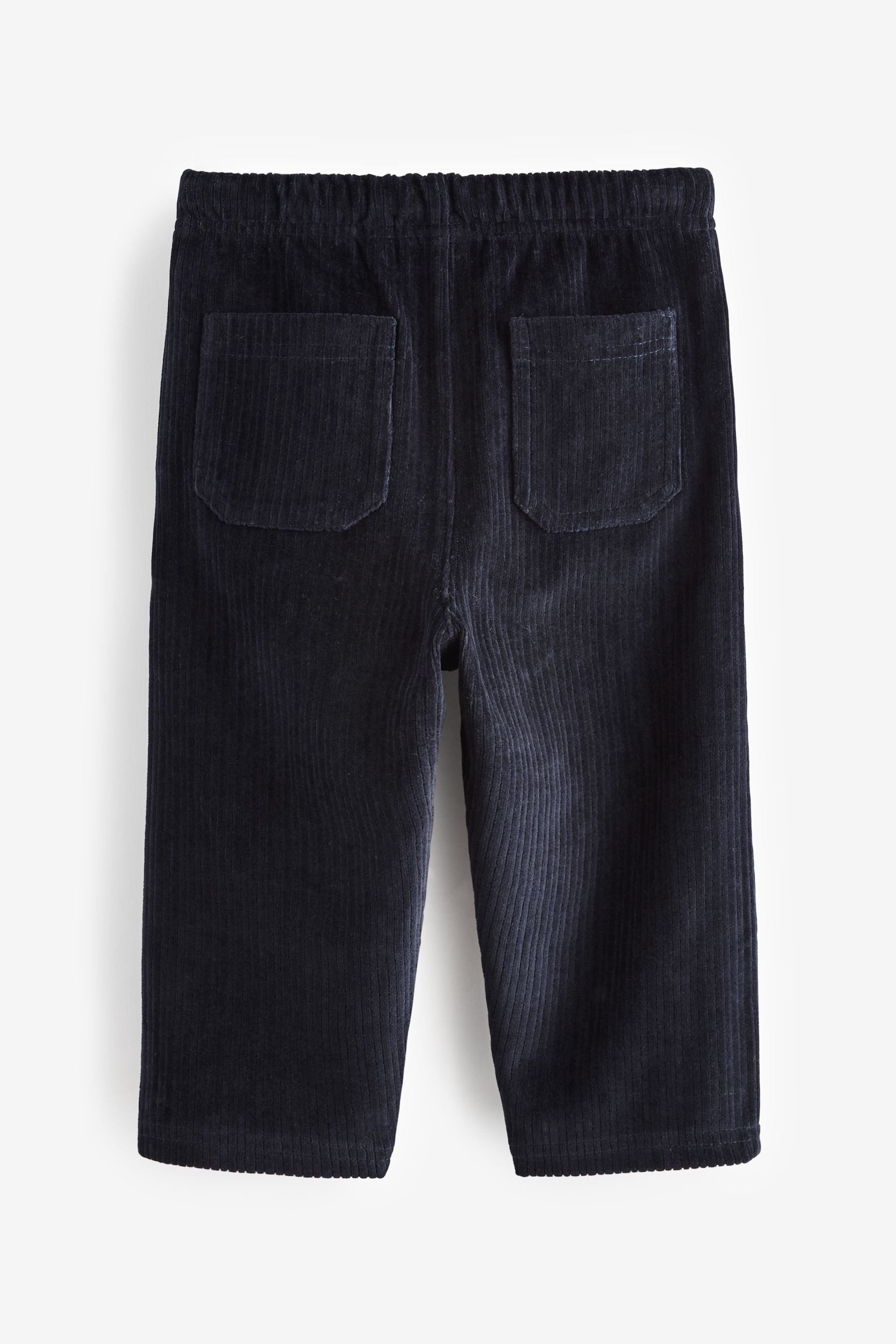 Navy Blue Cord Straight Joggers (3mths-7yrs)