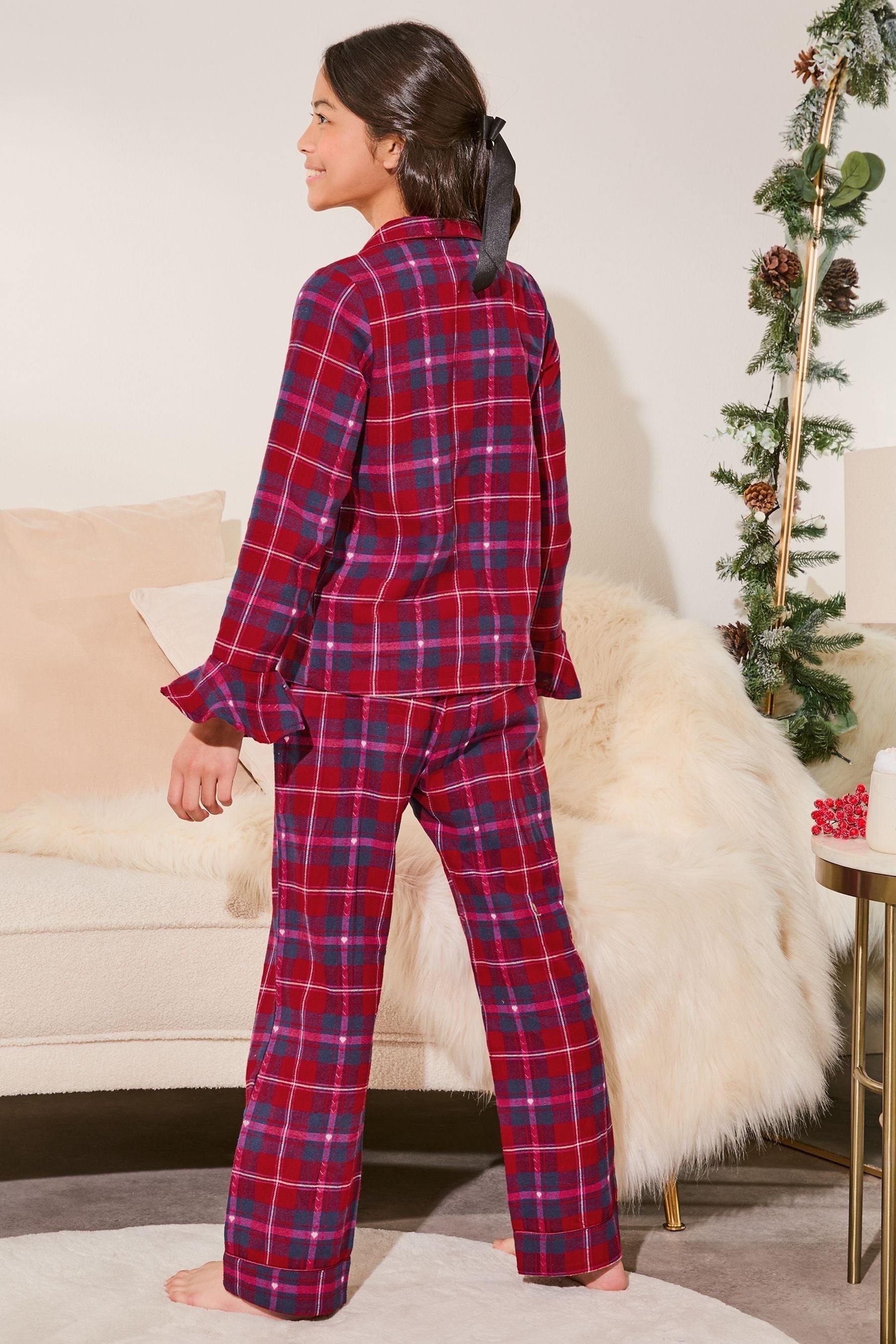 Red Christmas Check Pyjamas (5-16yrs)