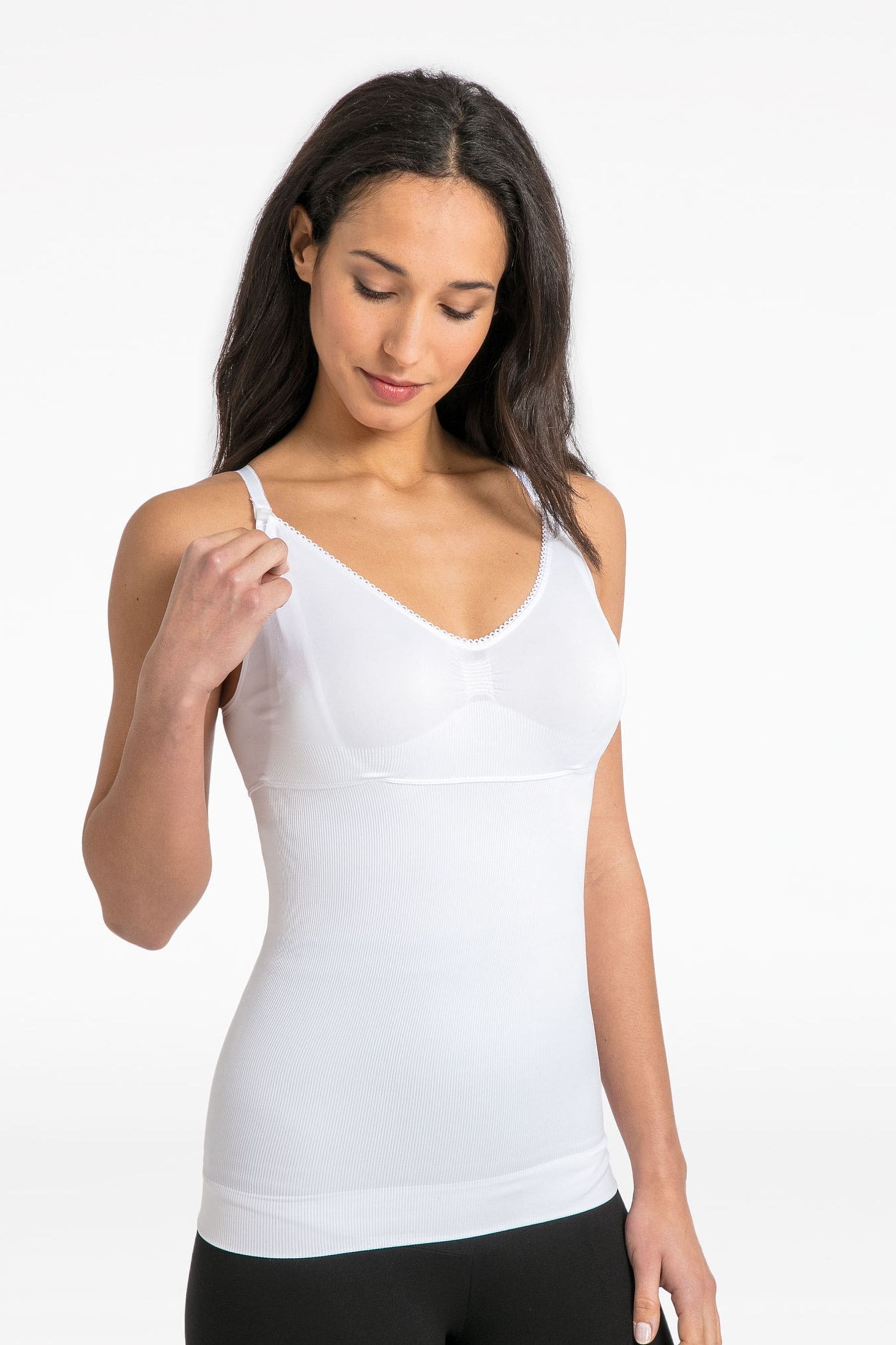 White JoJo Maman Bébé Seamless Postnatal Support Nursing Vest