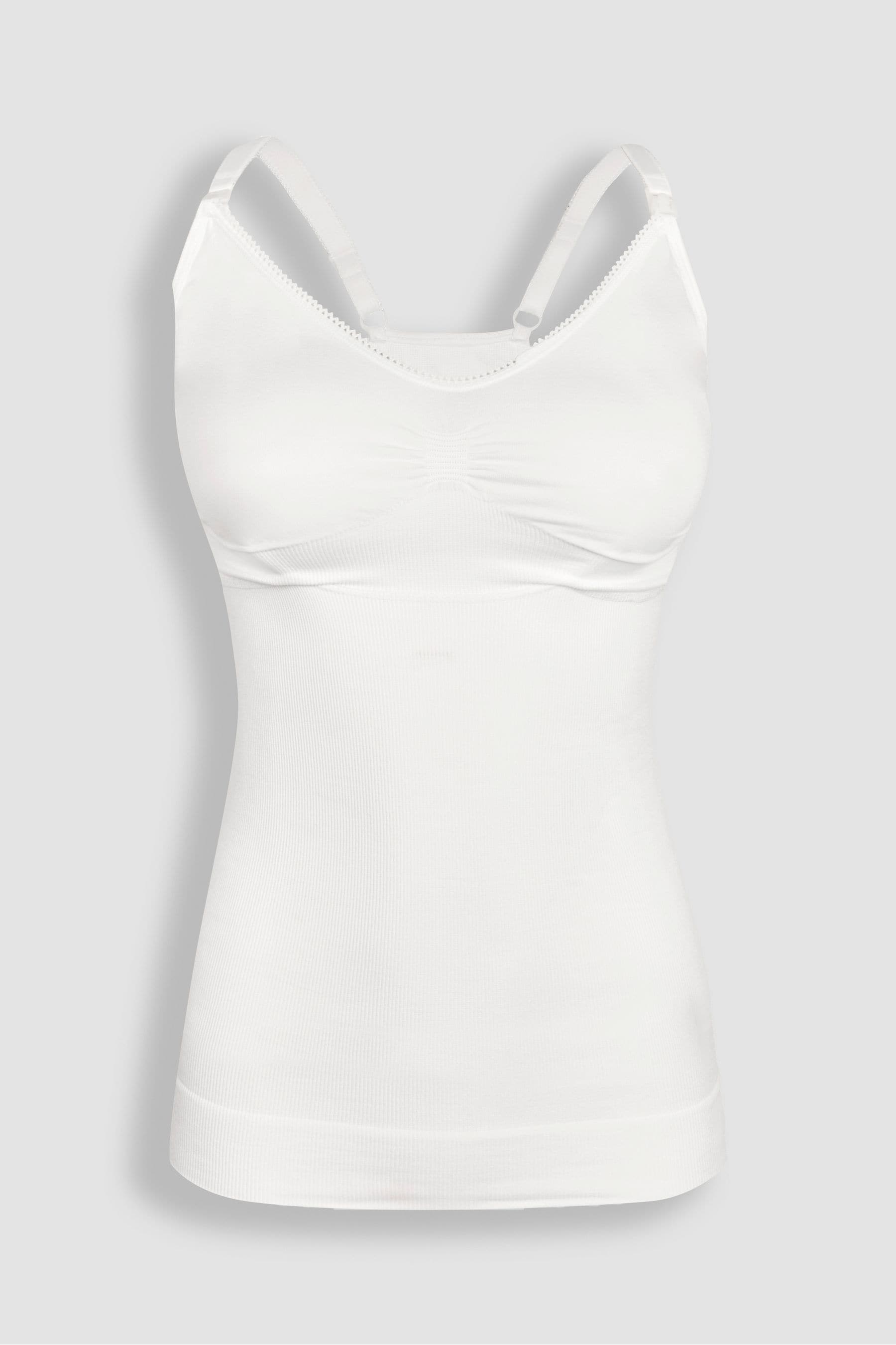 JoJo Maman Bébé White Seamless Postnatal Support Nursing Vest