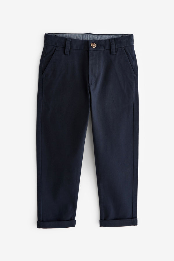 Navy Blue Stretch Chino Trousers (3-17yrs)