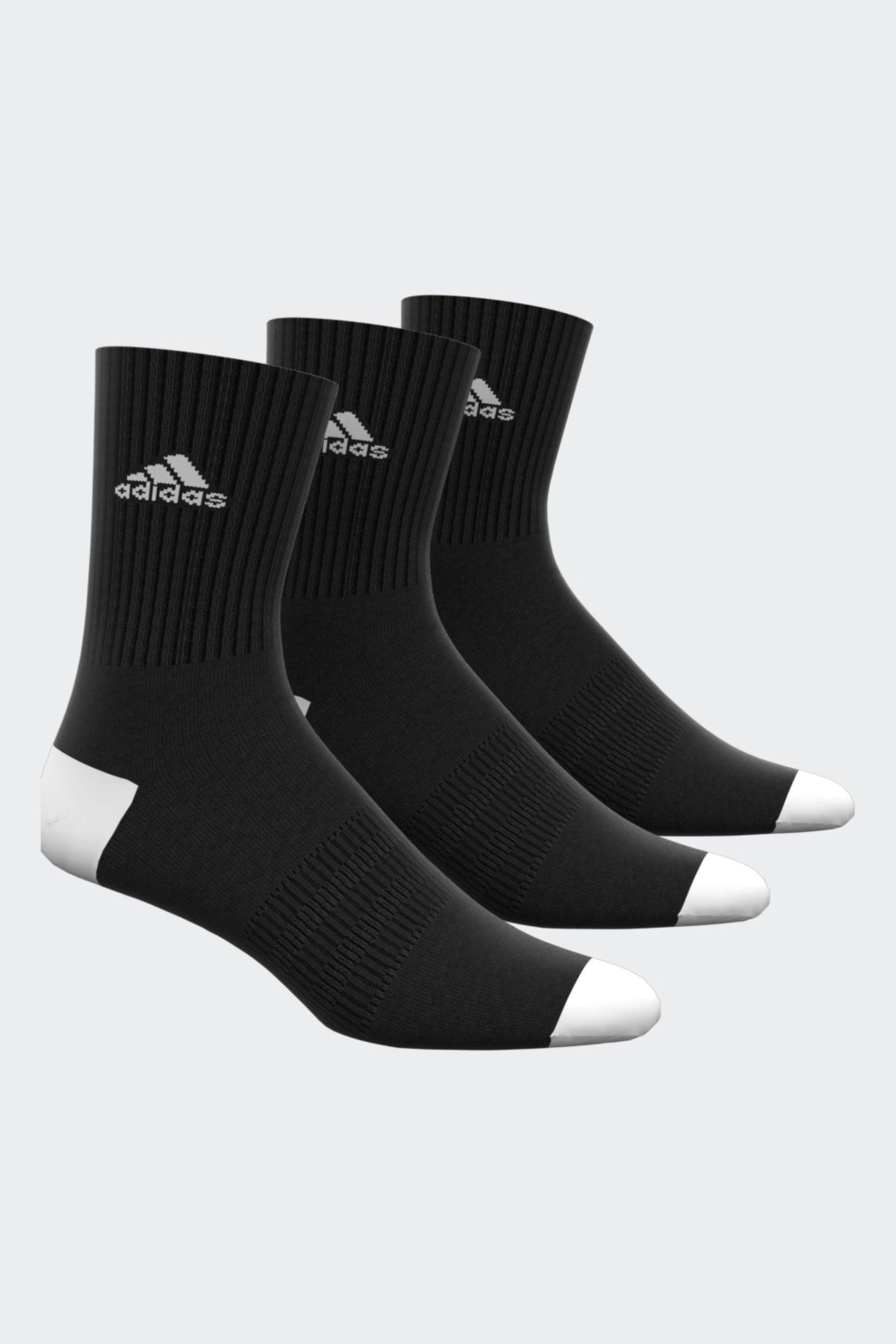 Dark Black adidas Cushioned Crew Socks 3 Pairs