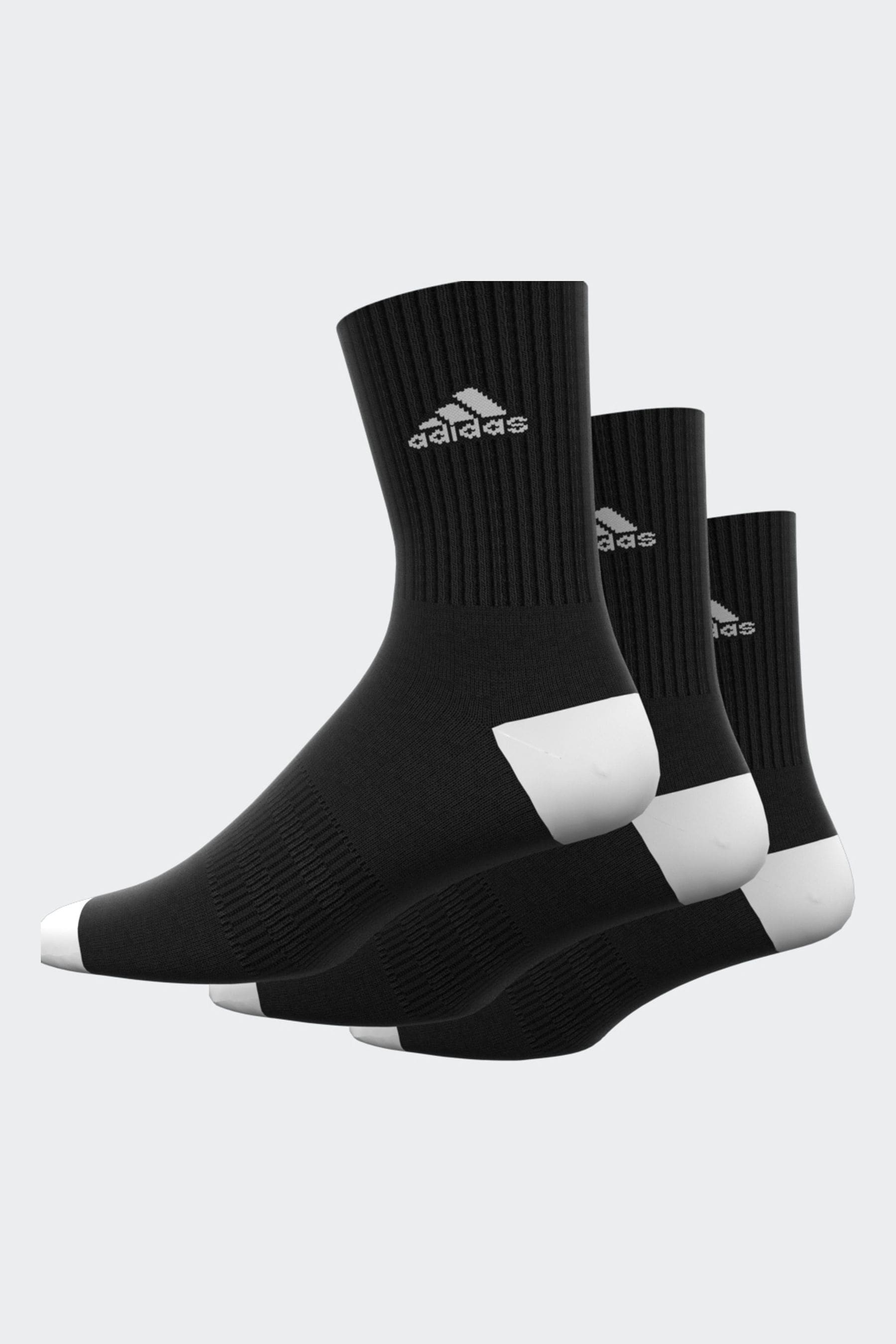 Dark Black adidas Cushioned Crew Socks 3 Pairs