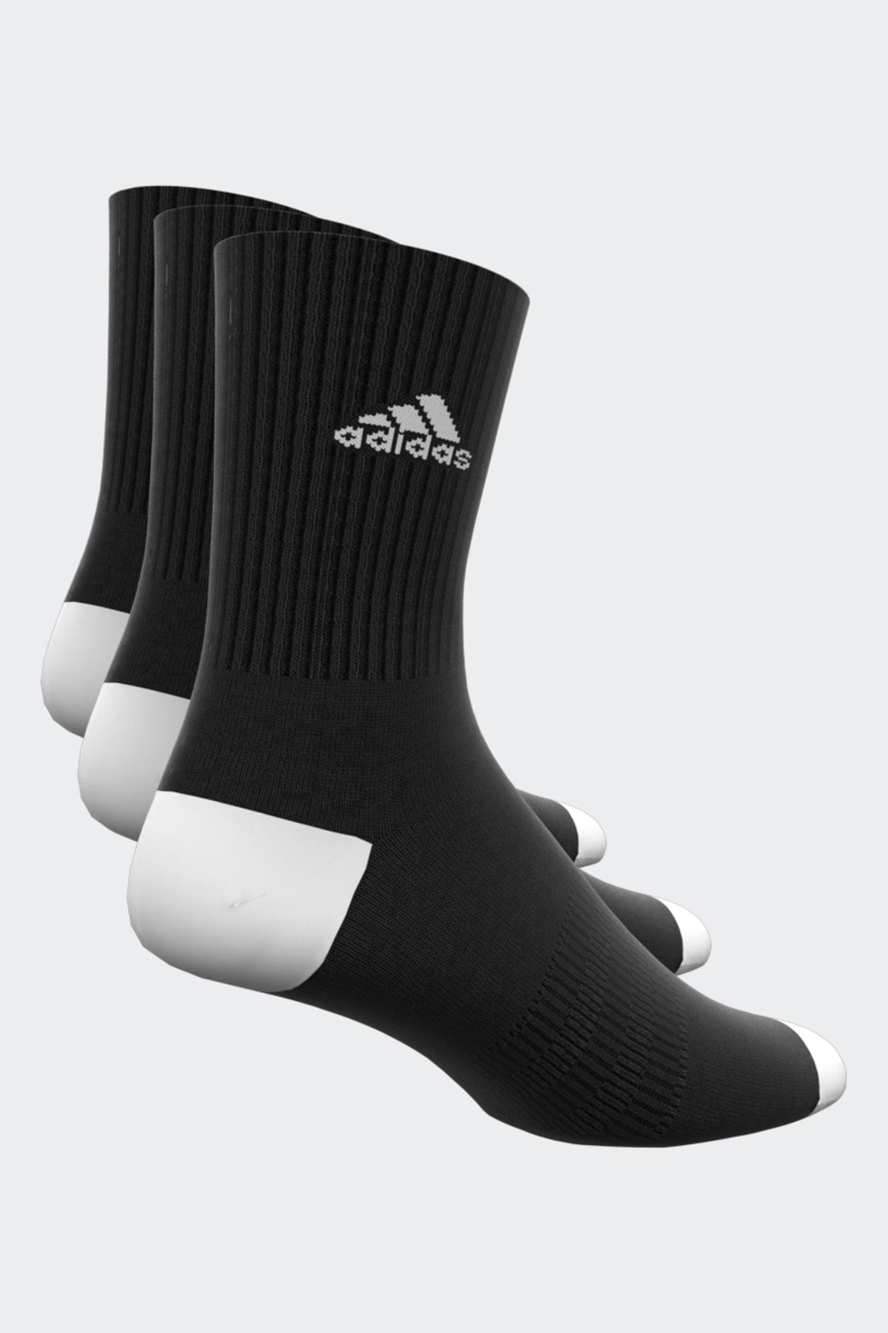 Dark Black adidas Cushioned Crew Socks 3 Pairs