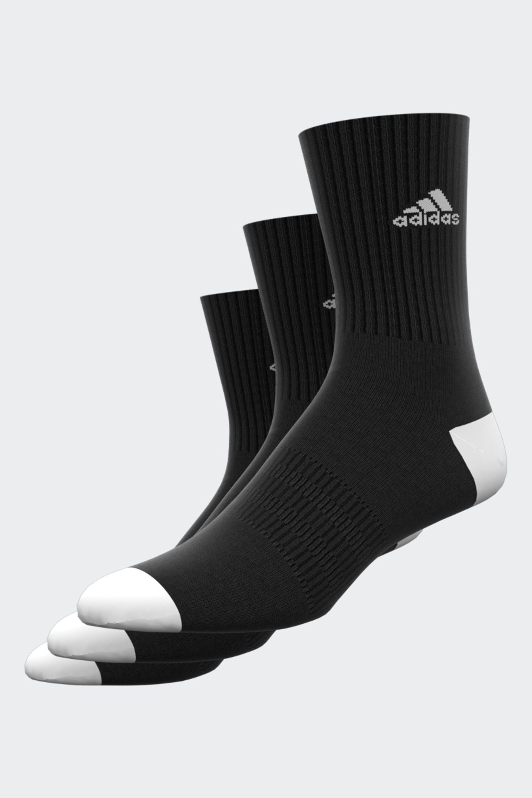 Dark Black adidas Cushioned Crew Socks 3 Pairs