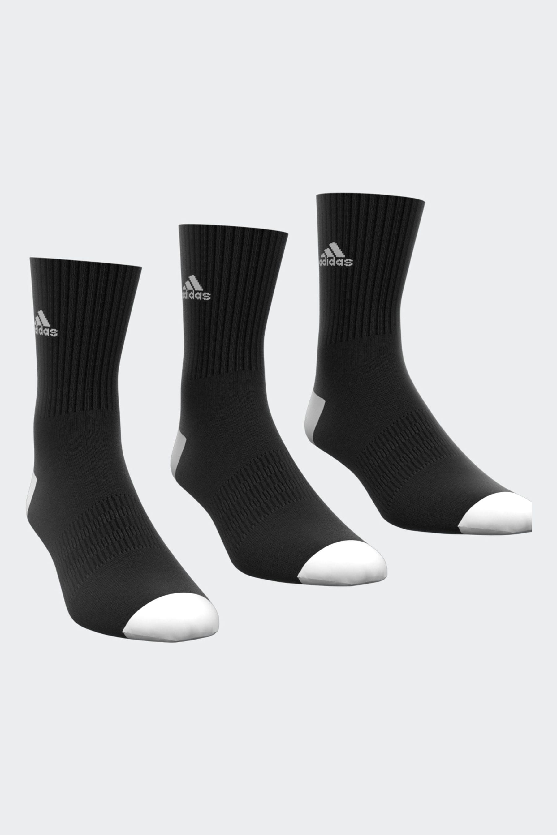 Dark Black adidas Cushioned Crew Socks 3 Pairs