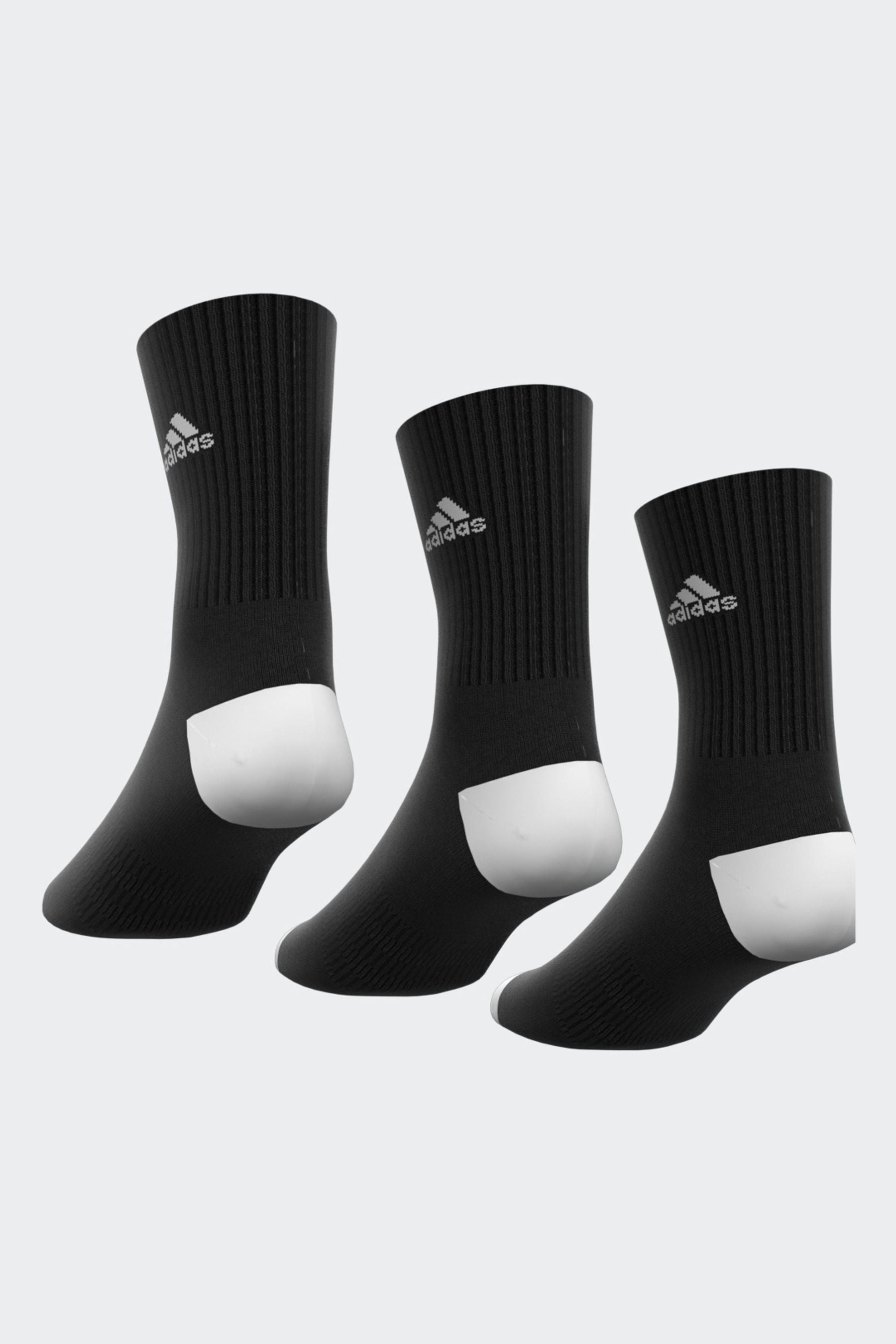 Dark Black adidas Cushioned Crew Socks 3 Pairs