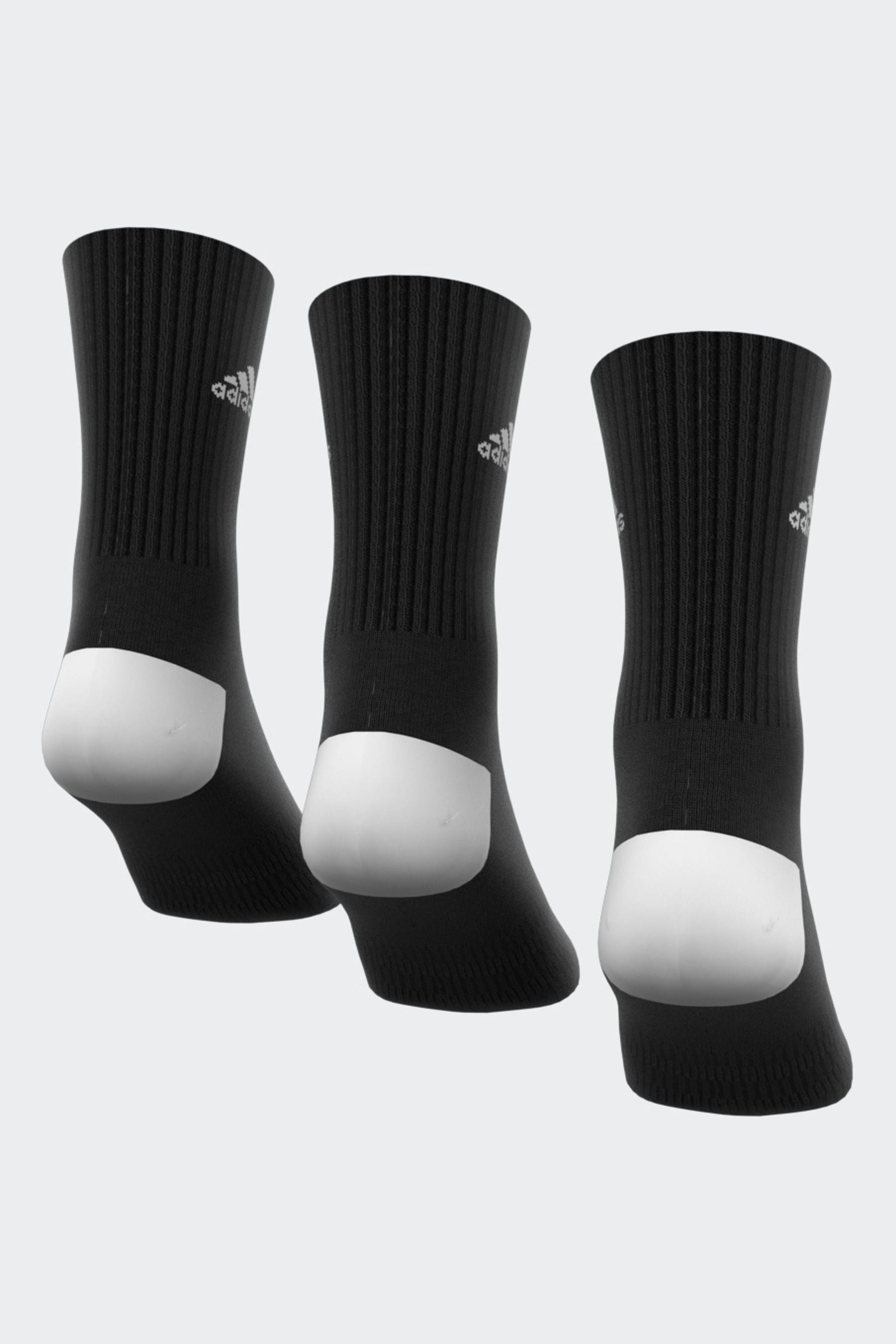 Dark Black adidas Cushioned Crew Socks 3 Pairs