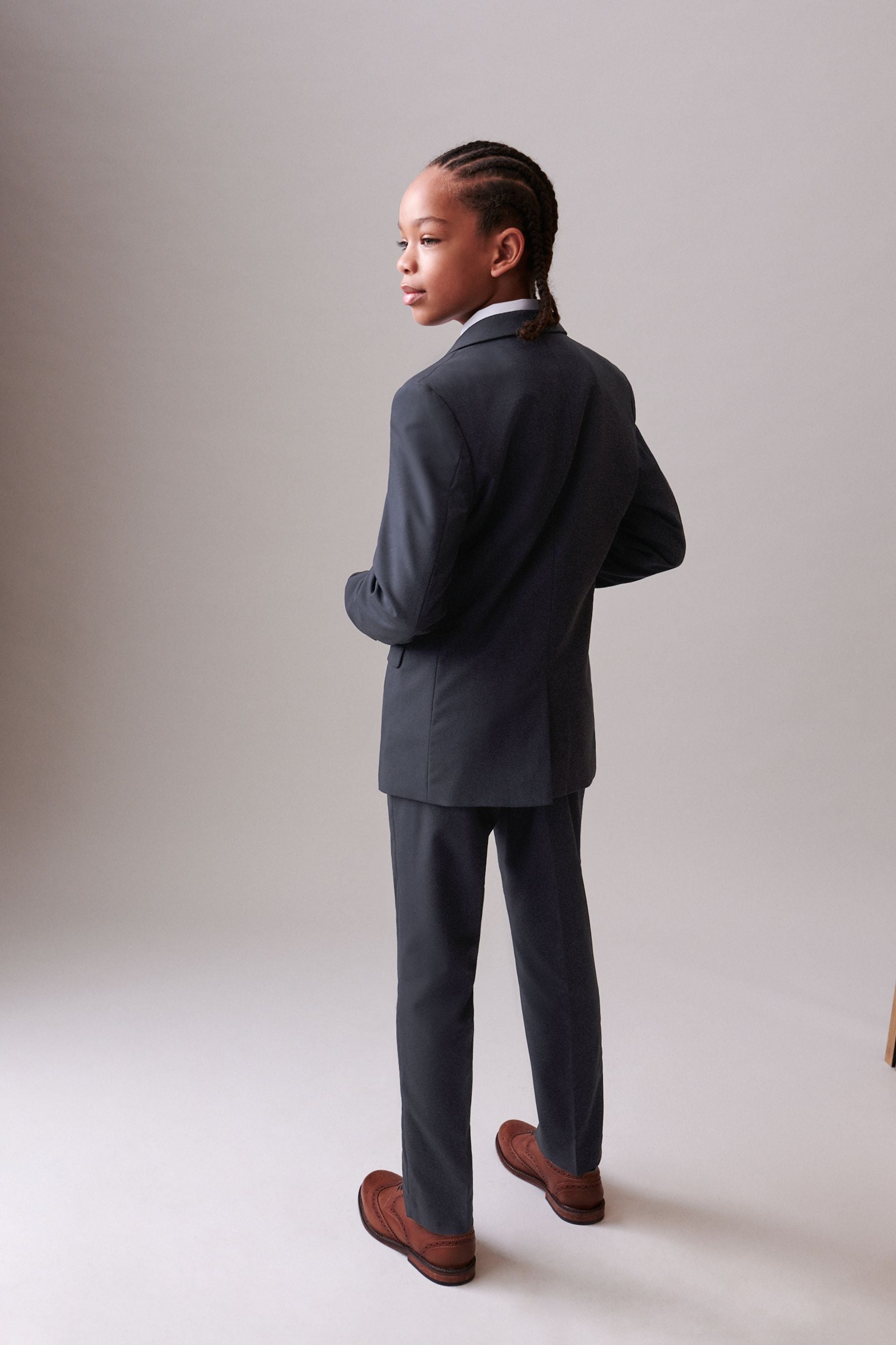 Navy Blue Skinny Fit Suit: Jacket (12mths-16yrs)