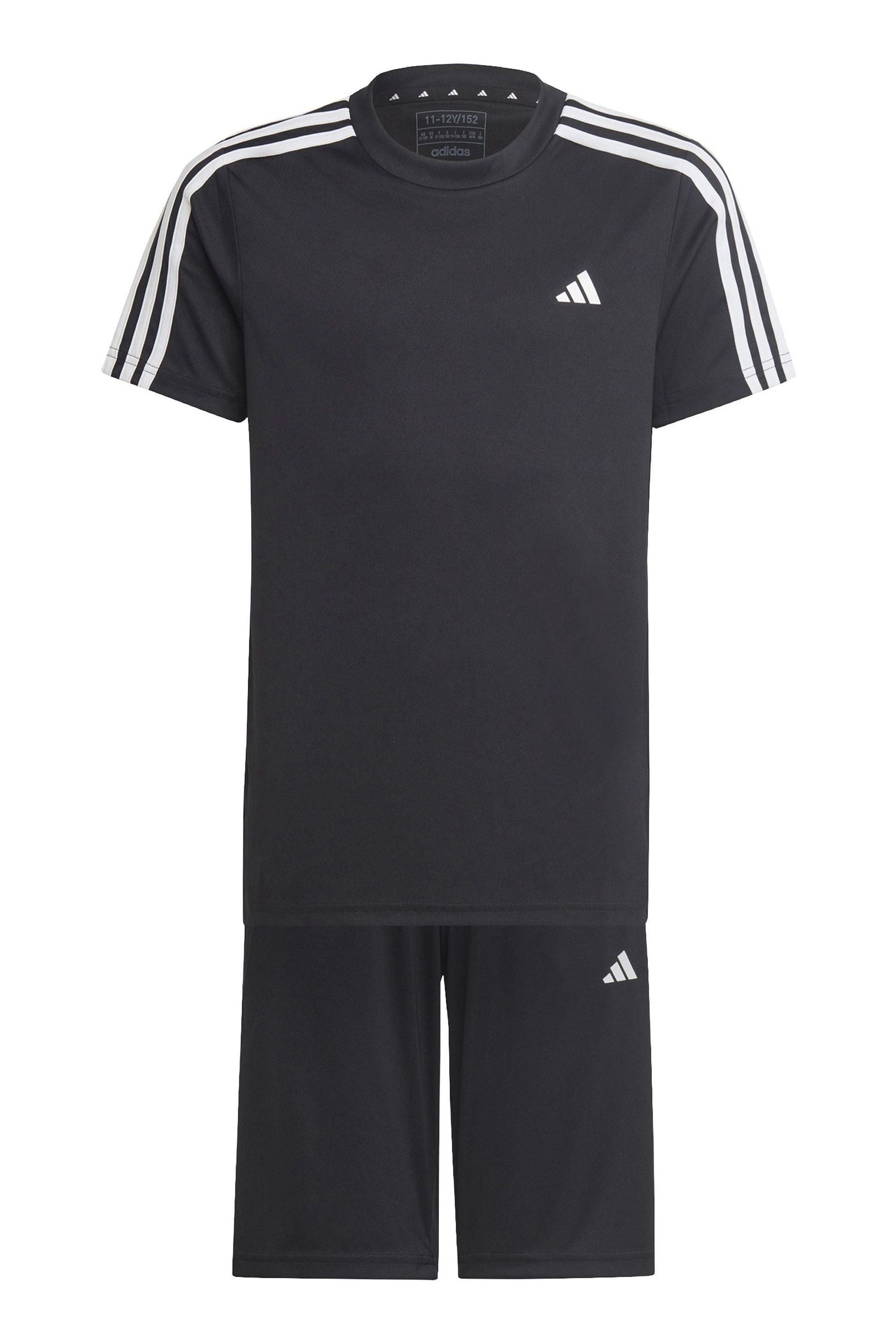 Black adidas Sportswear Train Essentials Aeroready 3-Stripes Regular-Fit Training Set