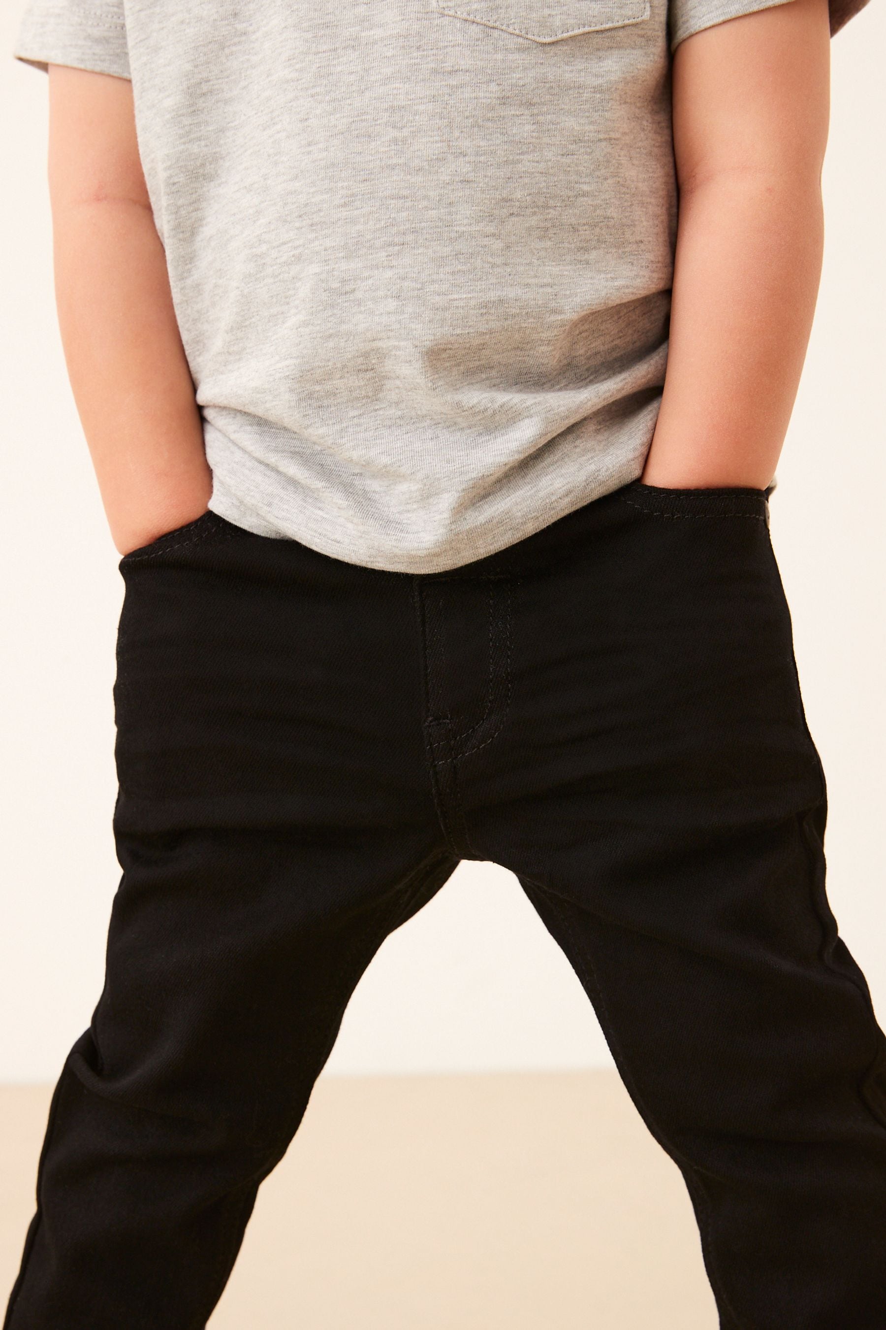 Black Denim Super Soft Skinny Fit Jeans With Stretch (3mths-7yrs)