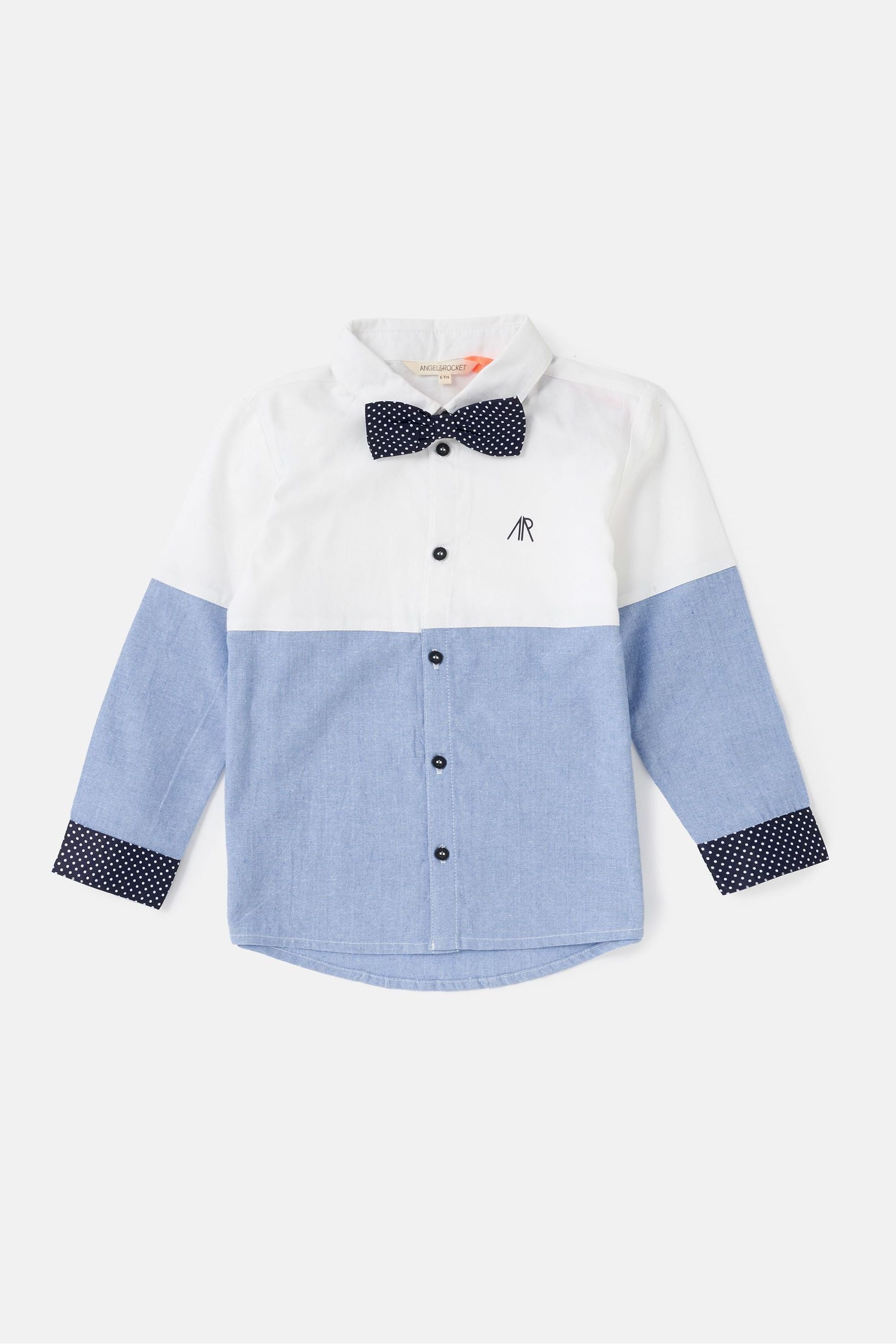 Angel & Rocket White Bow Tie Carlton Shirt