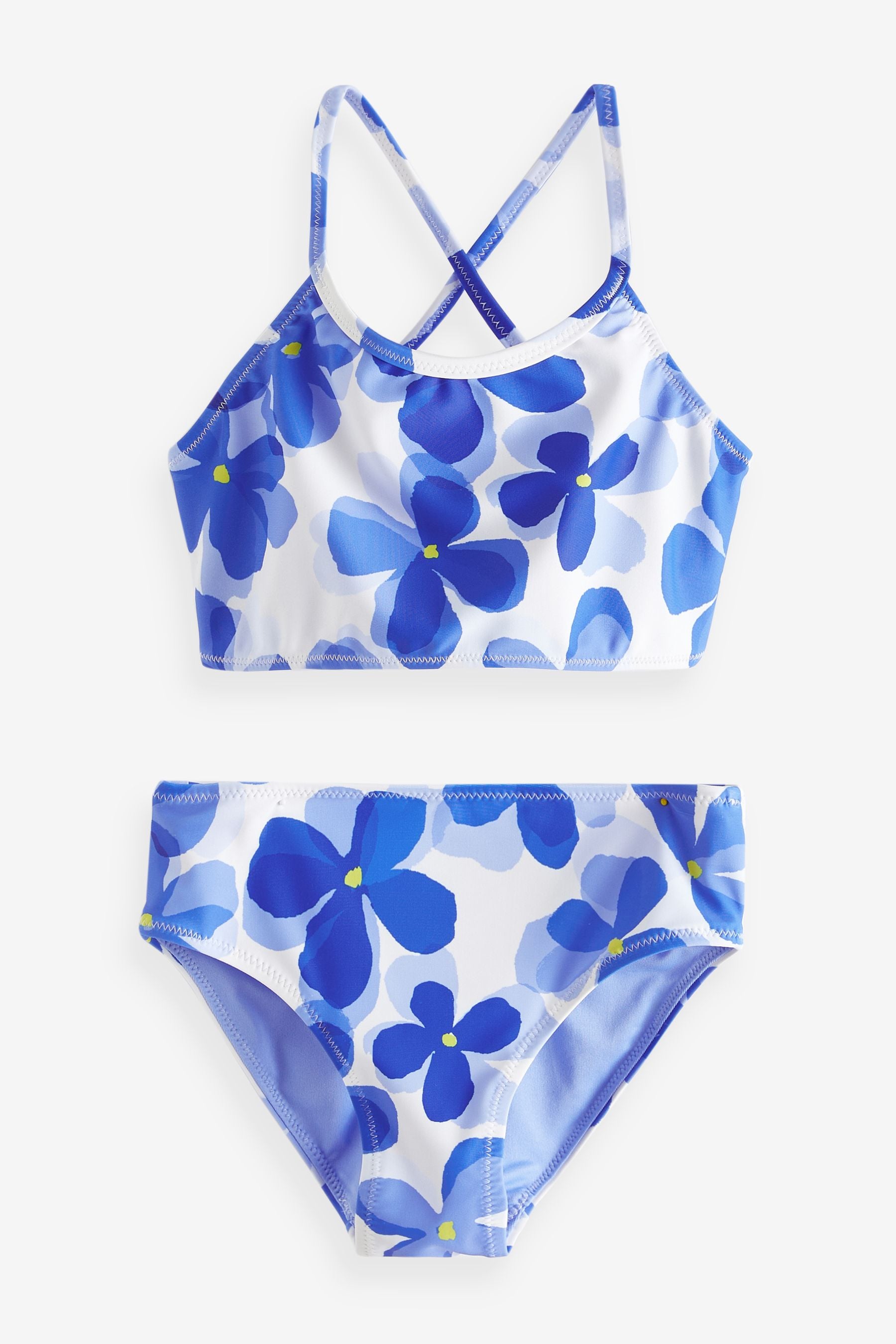 Blue/White Floral Bikini (3-16yrs)