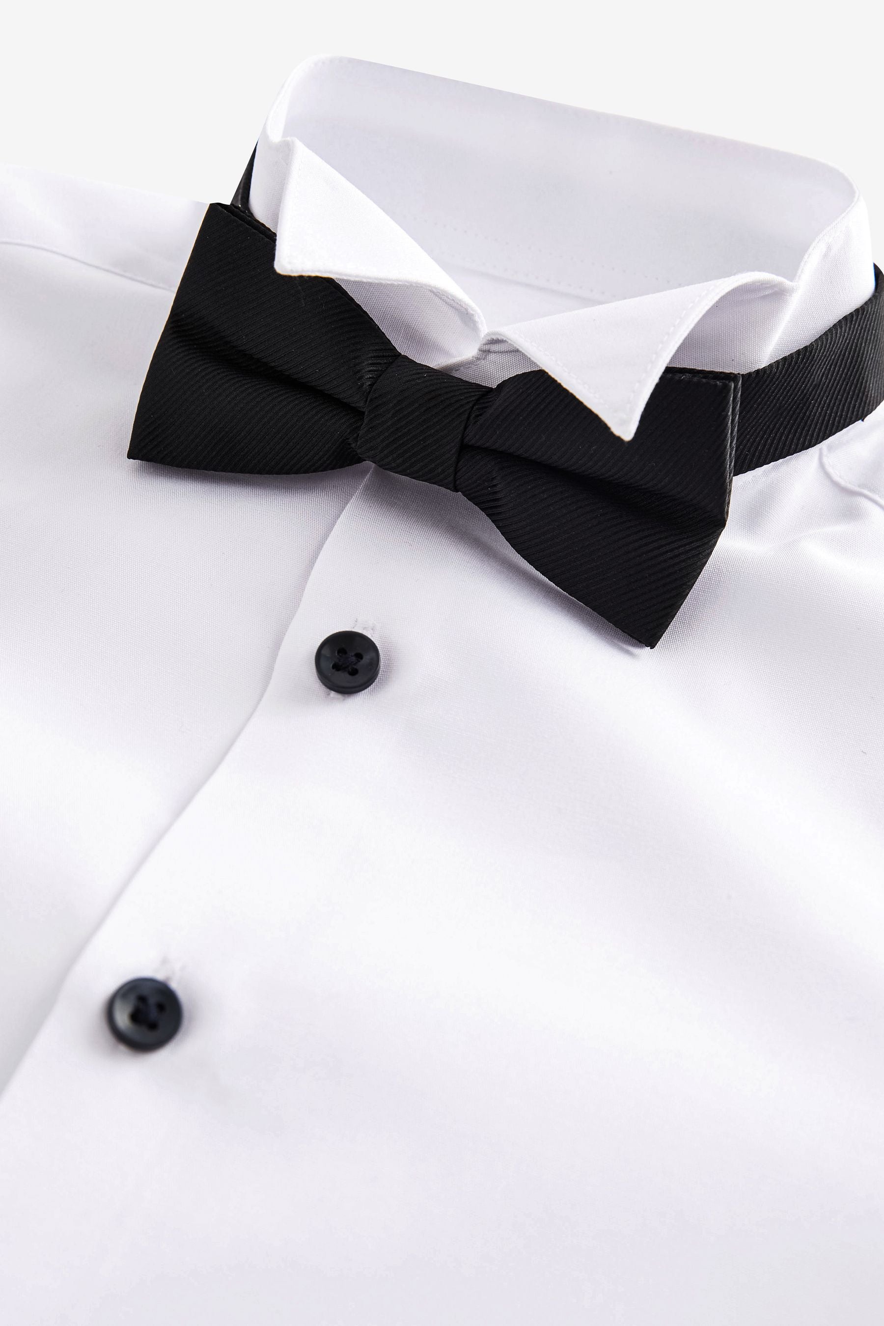 White Long Sleeve Smart Shirt with Bowtie (3-16yrs)