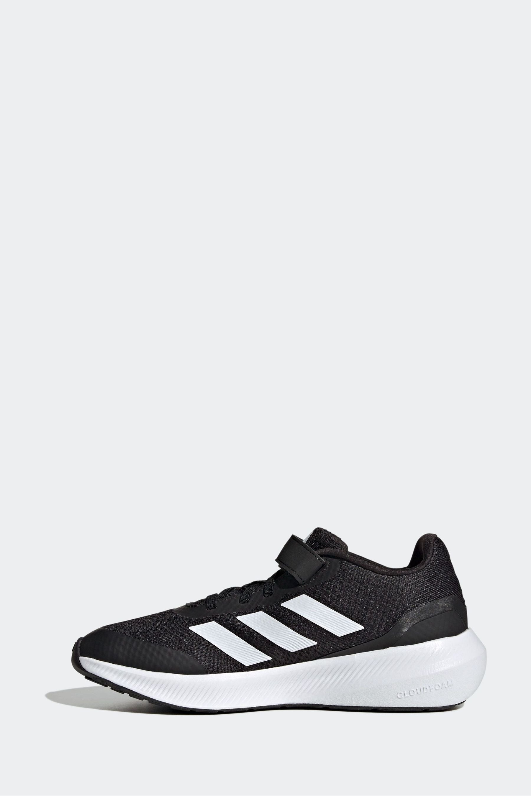 Black/White adidas Sportswear Runfalcon 3.0 Elastic Lace Top Strap Trainers