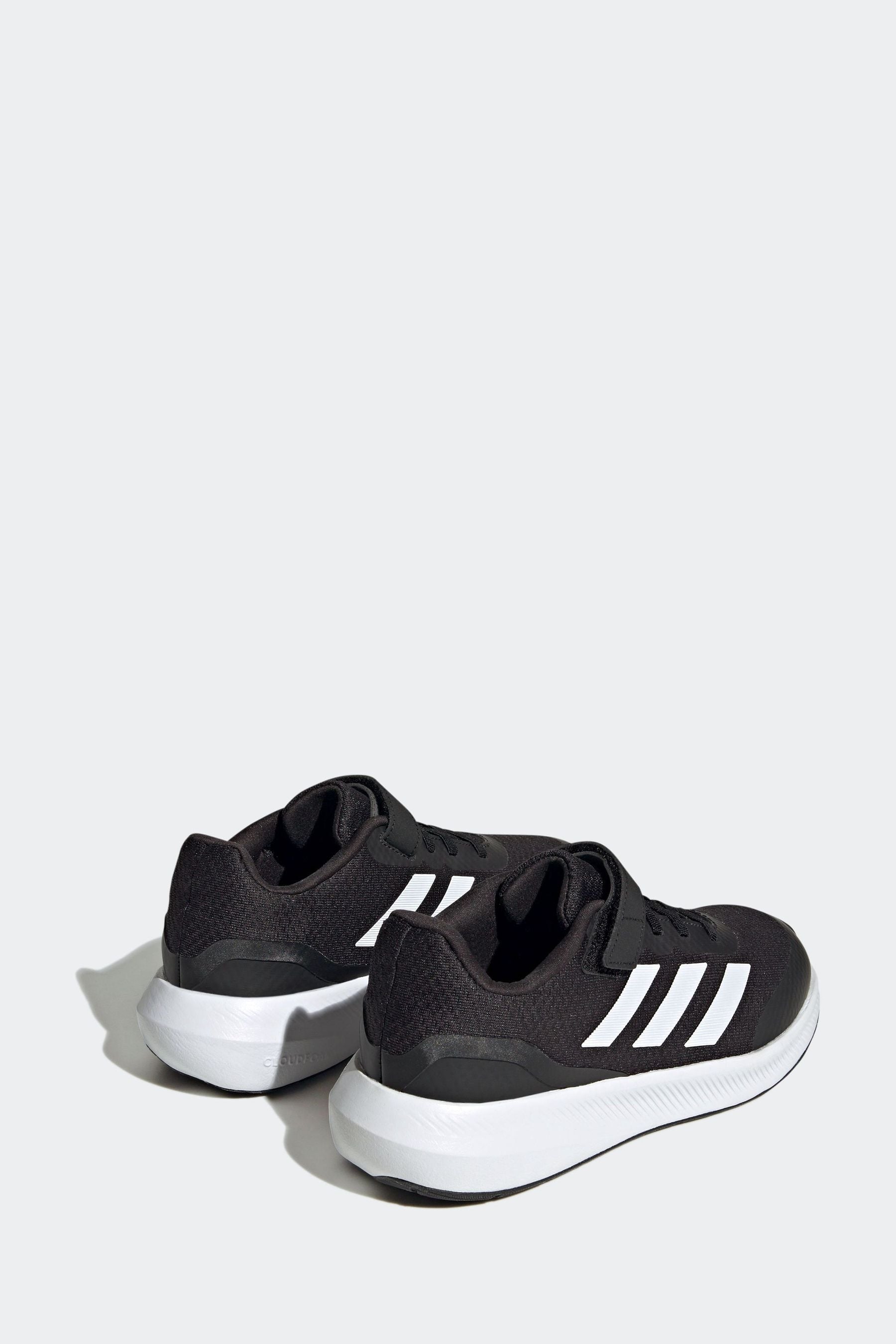 Black/White adidas Sportswear Runfalcon 3.0 Elastic Lace Top Strap Trainers