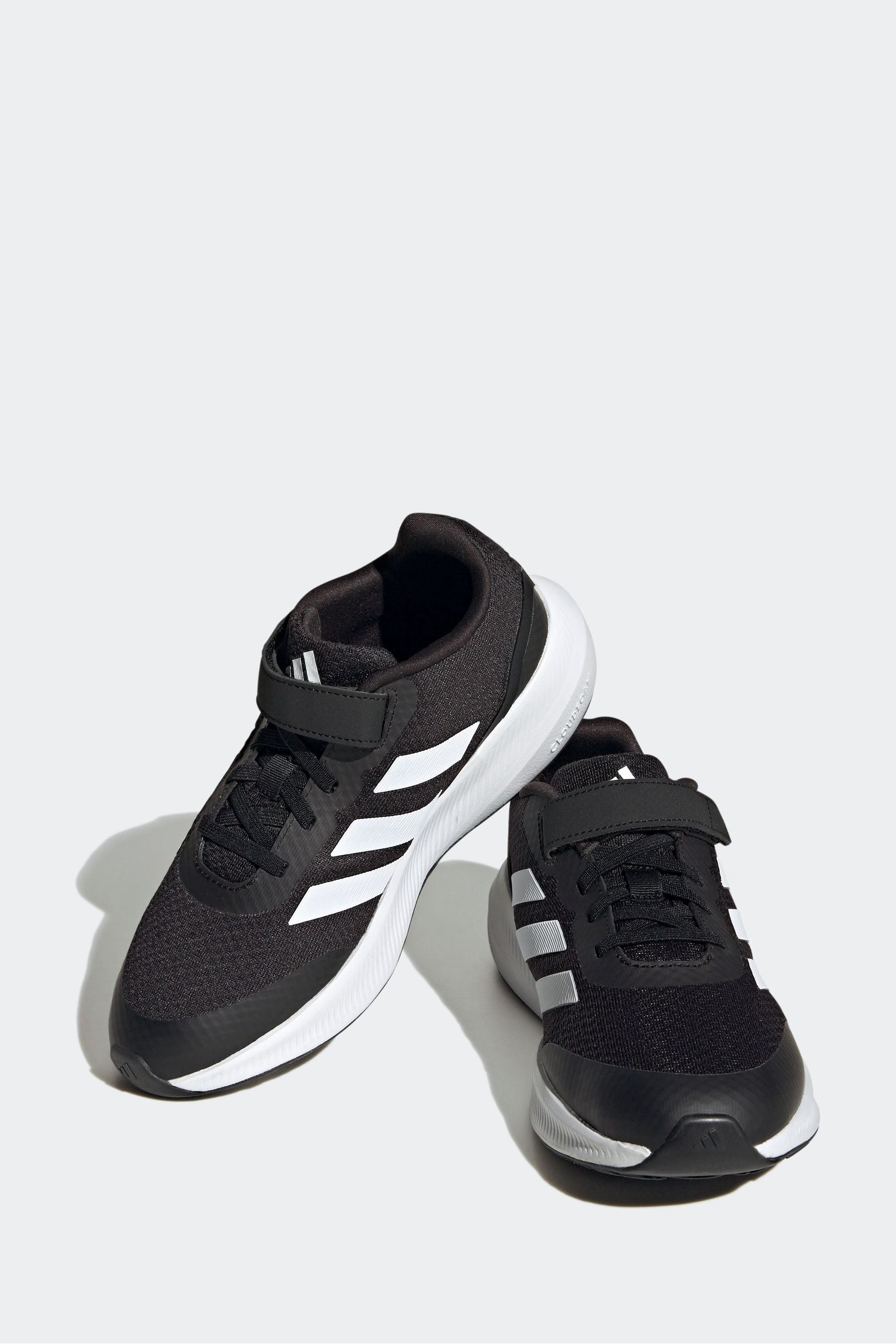 Black/White adidas Sportswear Runfalcon 3.0 Elastic Lace Top Strap Trainers