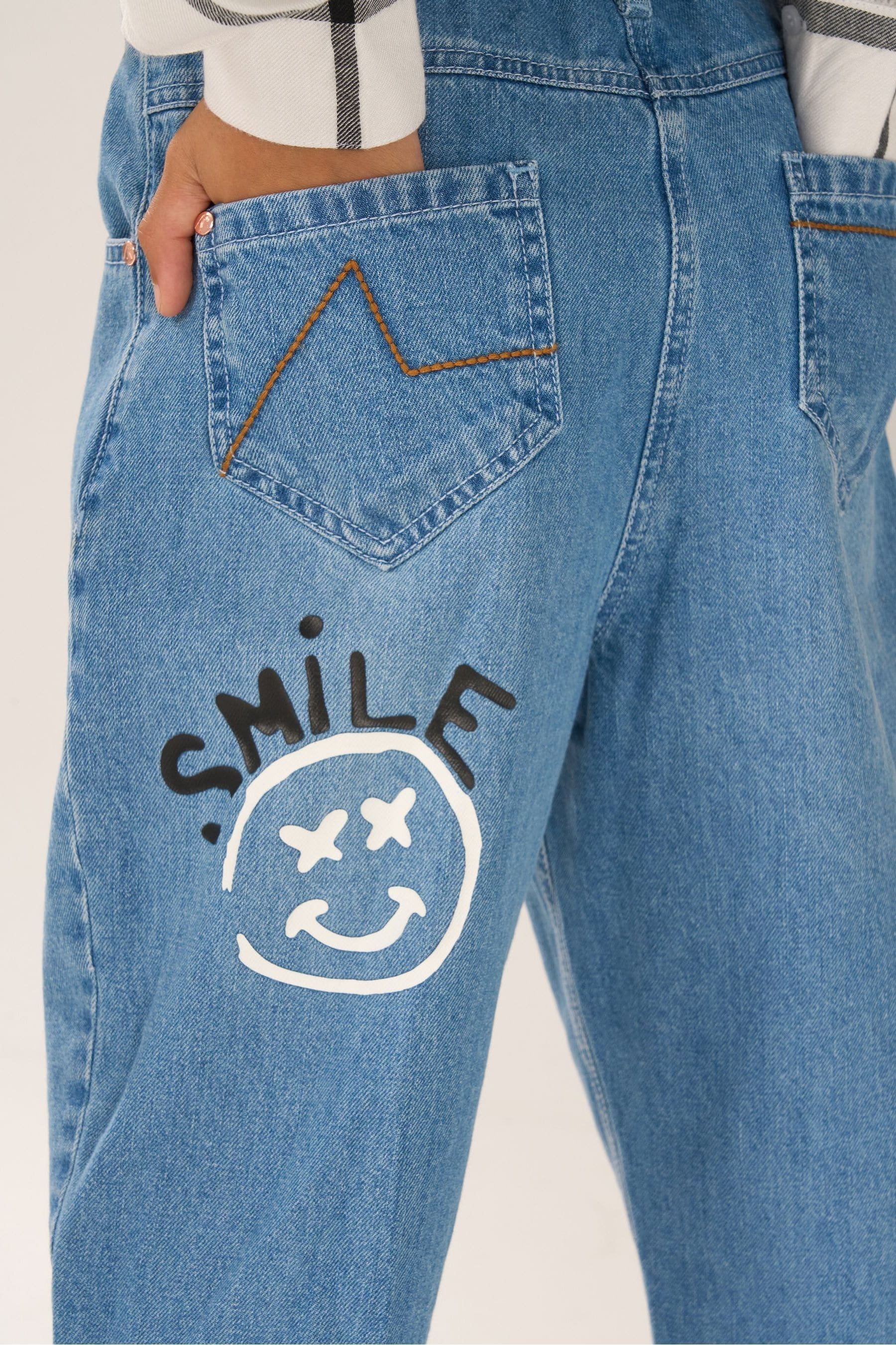 Angel & Rocket Blue Mollie Graffiti Denim 100% Cotton Jeans