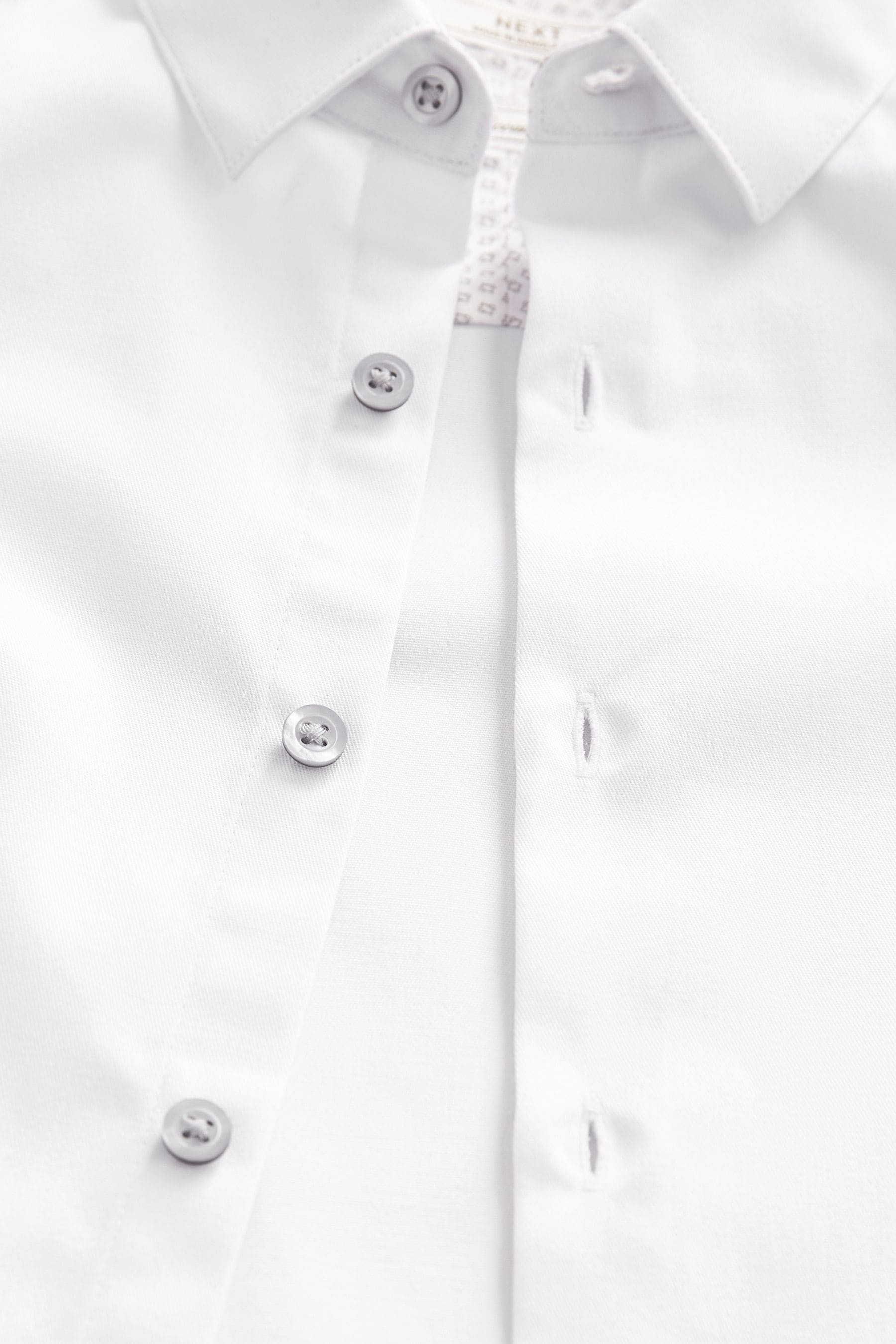 White Smart Trimmed Shirt (3-16yrs)