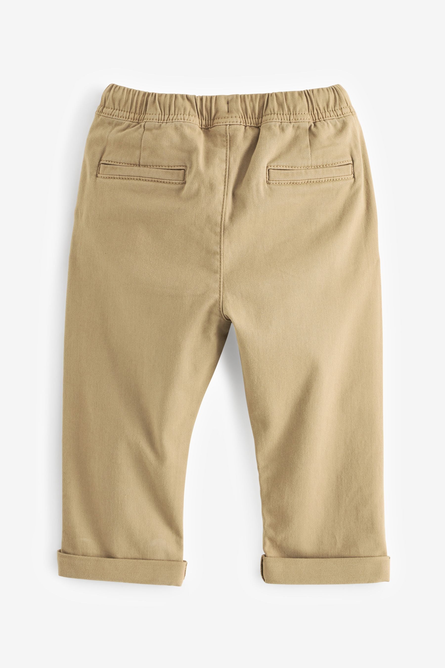 Neutral Tan Loose Fit Pull-On Chino Trousers (3mths-7yrs)