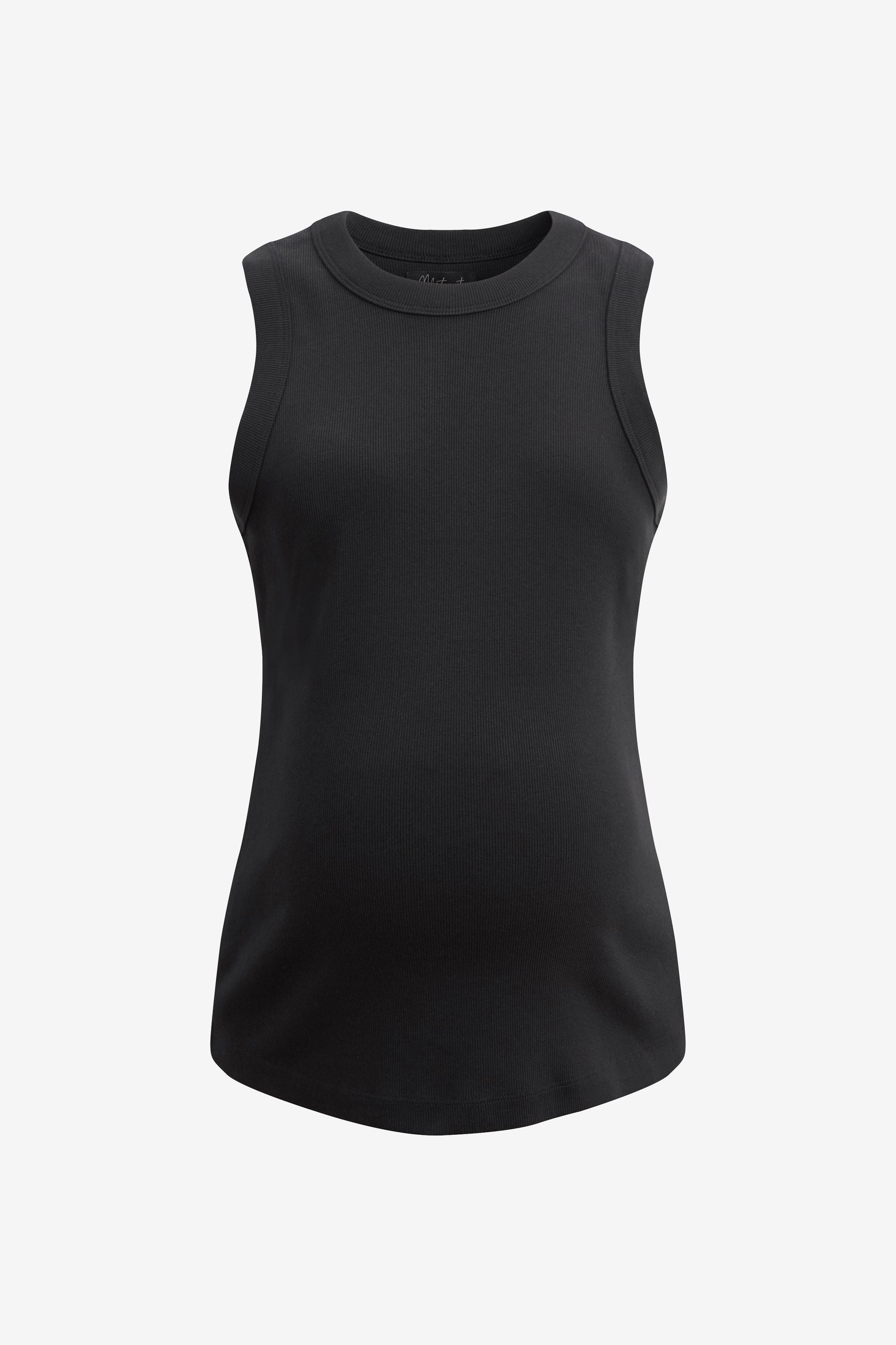 Black Maternity Rib Racer Vest