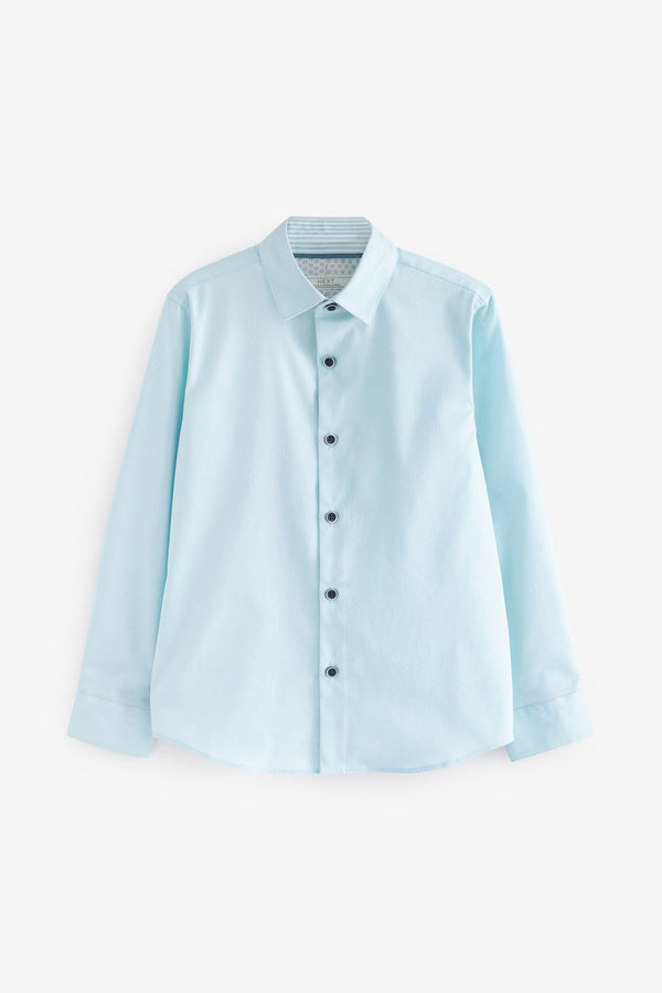 Blue Smart Trimmed Shirt (3-16yrs)