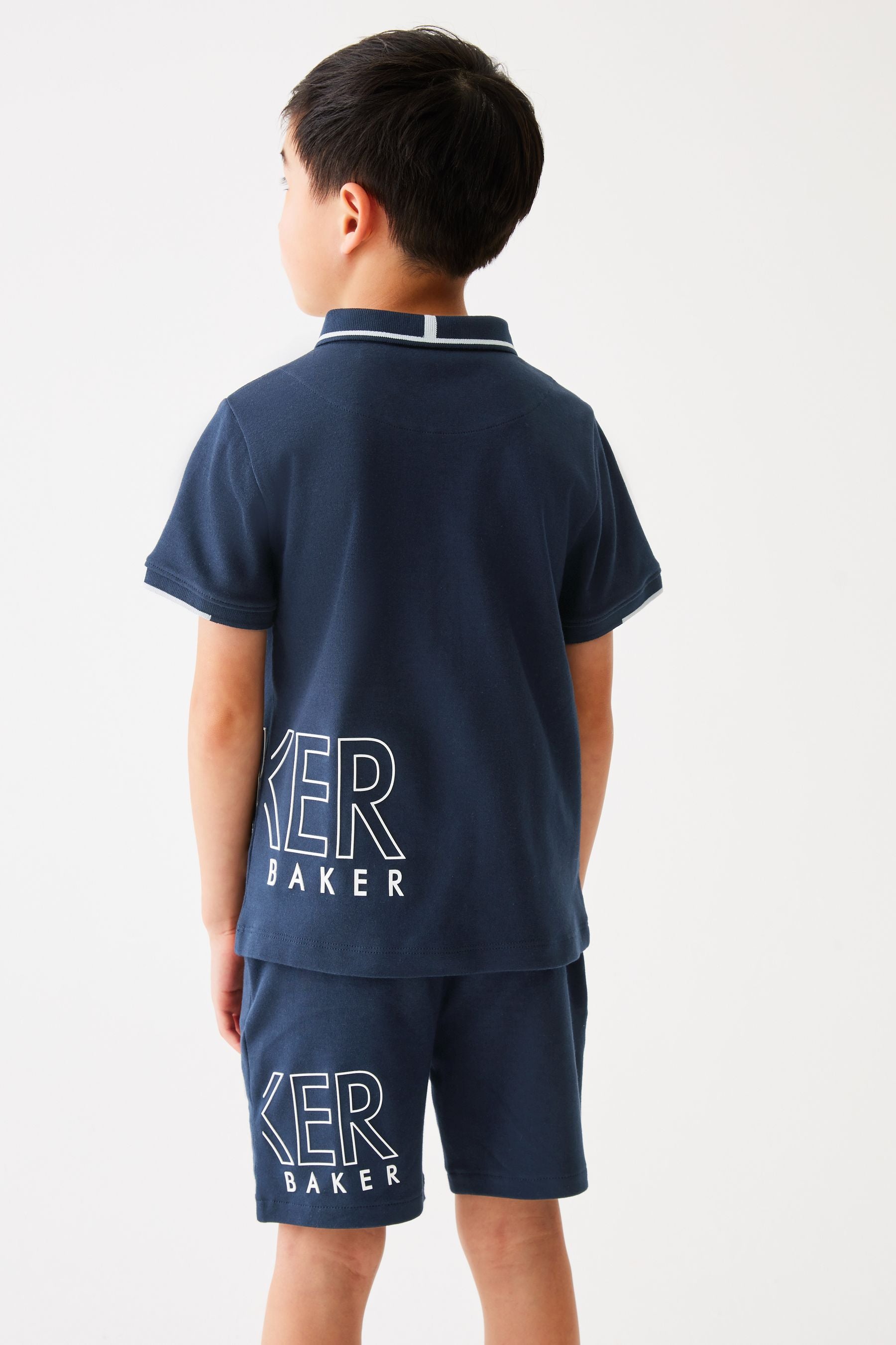 Baker by Ted Baker Navy 100% Cotton Polo Shirt and Short Set