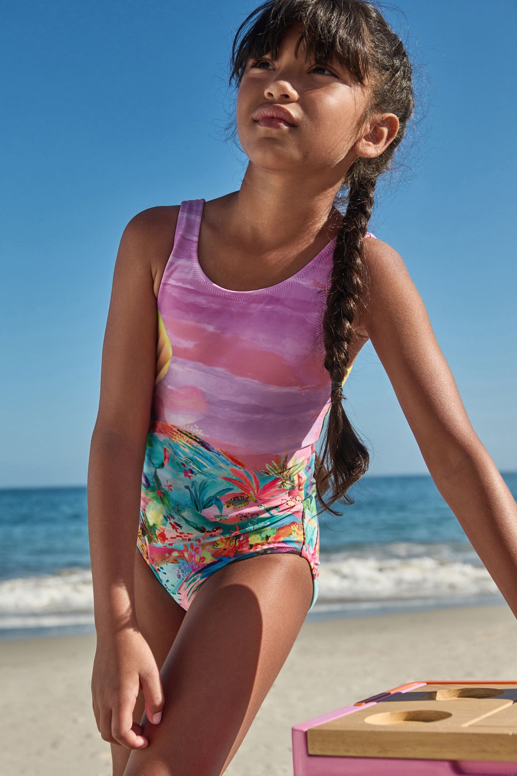 Purple Mermaid Swimsuit (3-16yrs)