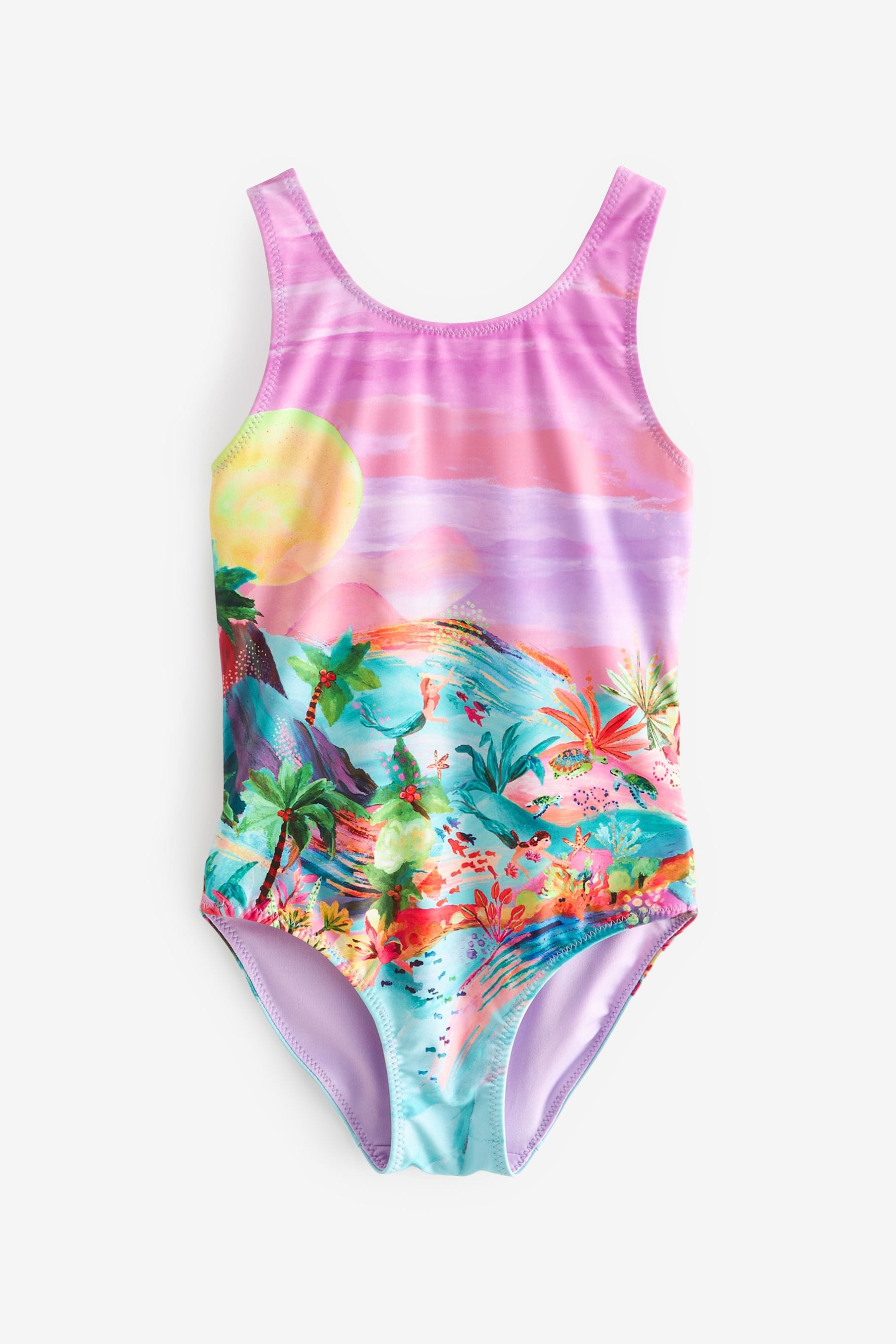 Purple Mermaid Swimsuit (3-16yrs)