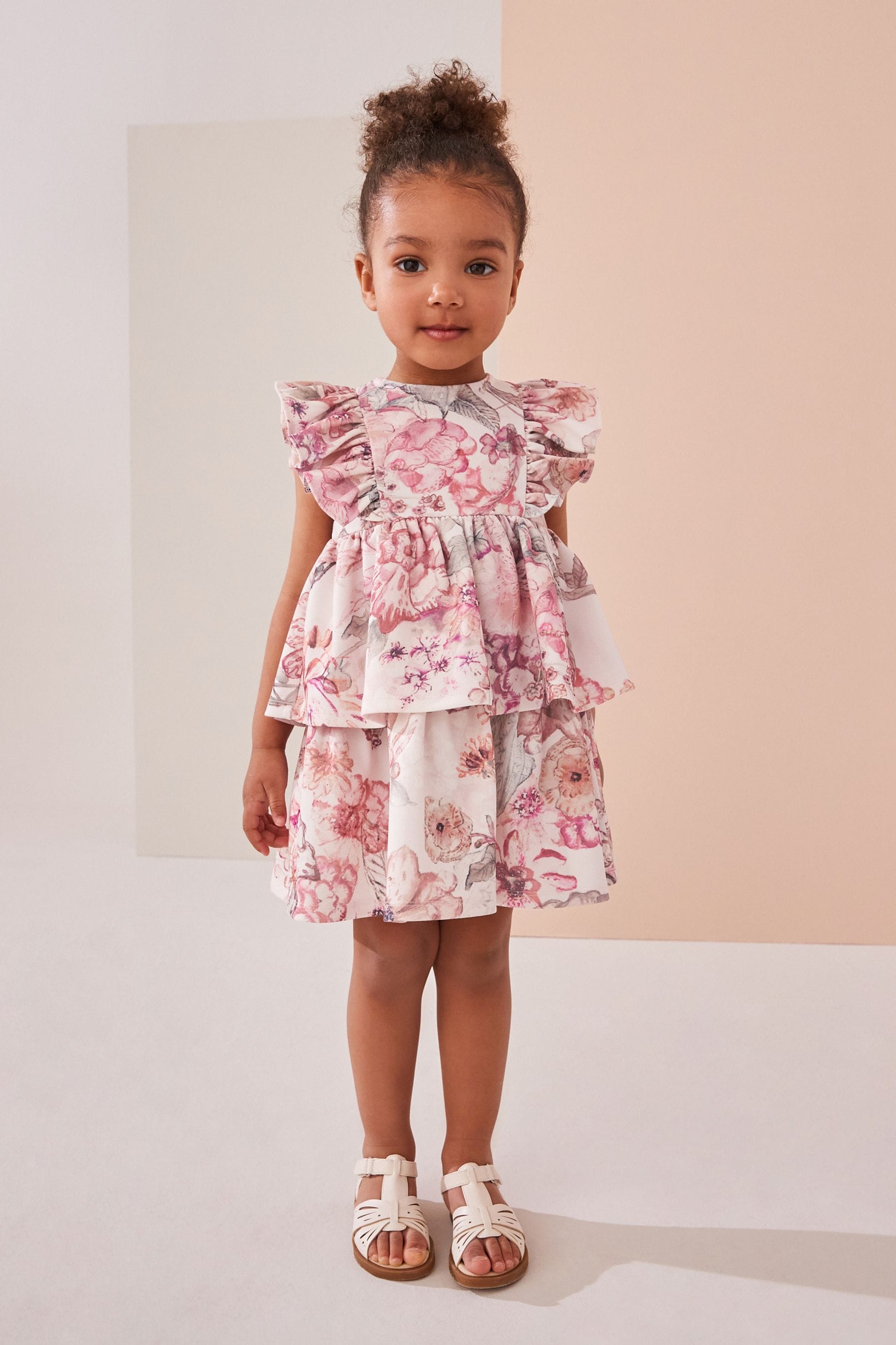 Pink Frill Ponte Dress (3mths-7yrs)