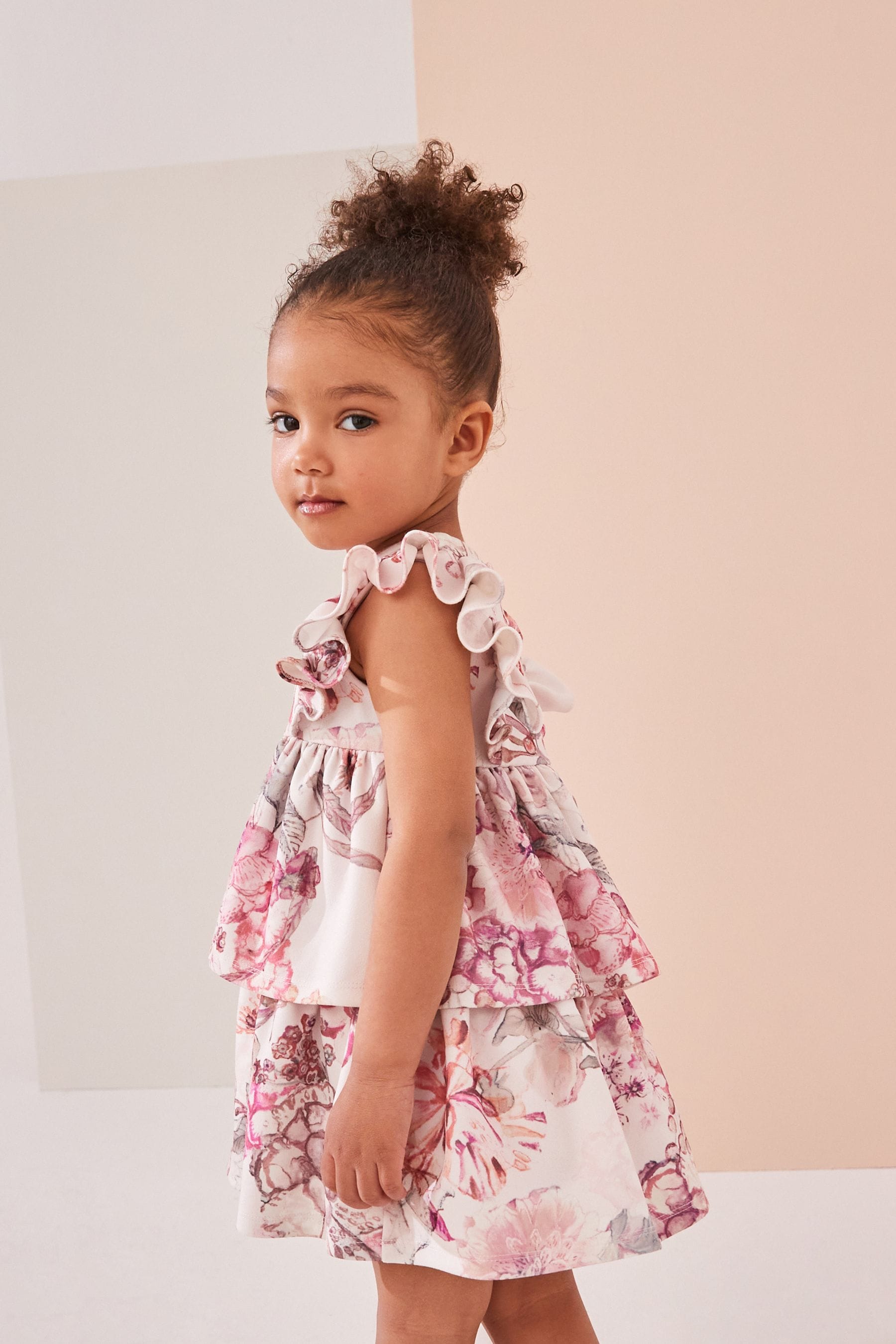 Pink Frill Ponte Dress (3mths-7yrs)