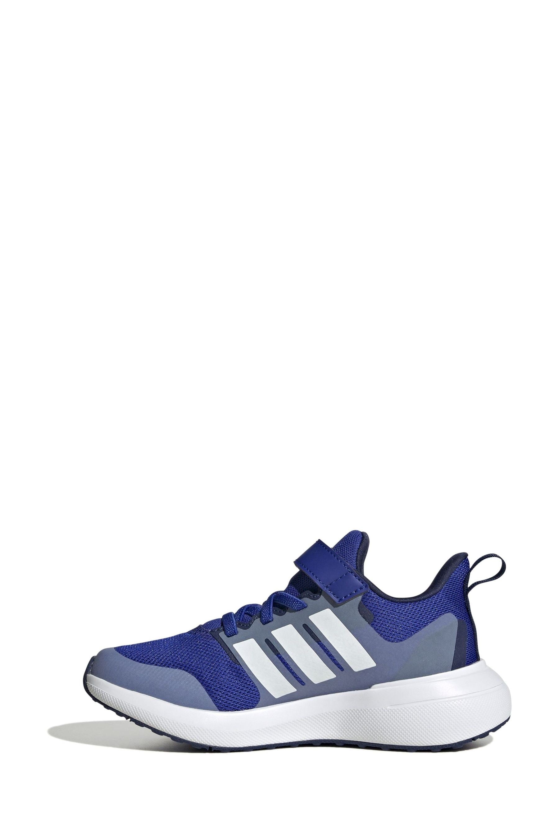 Blue/White adidas Kids Sportswear Fortarun 2.0 Cloudfoam Elastic Lace Top Strap Trainers