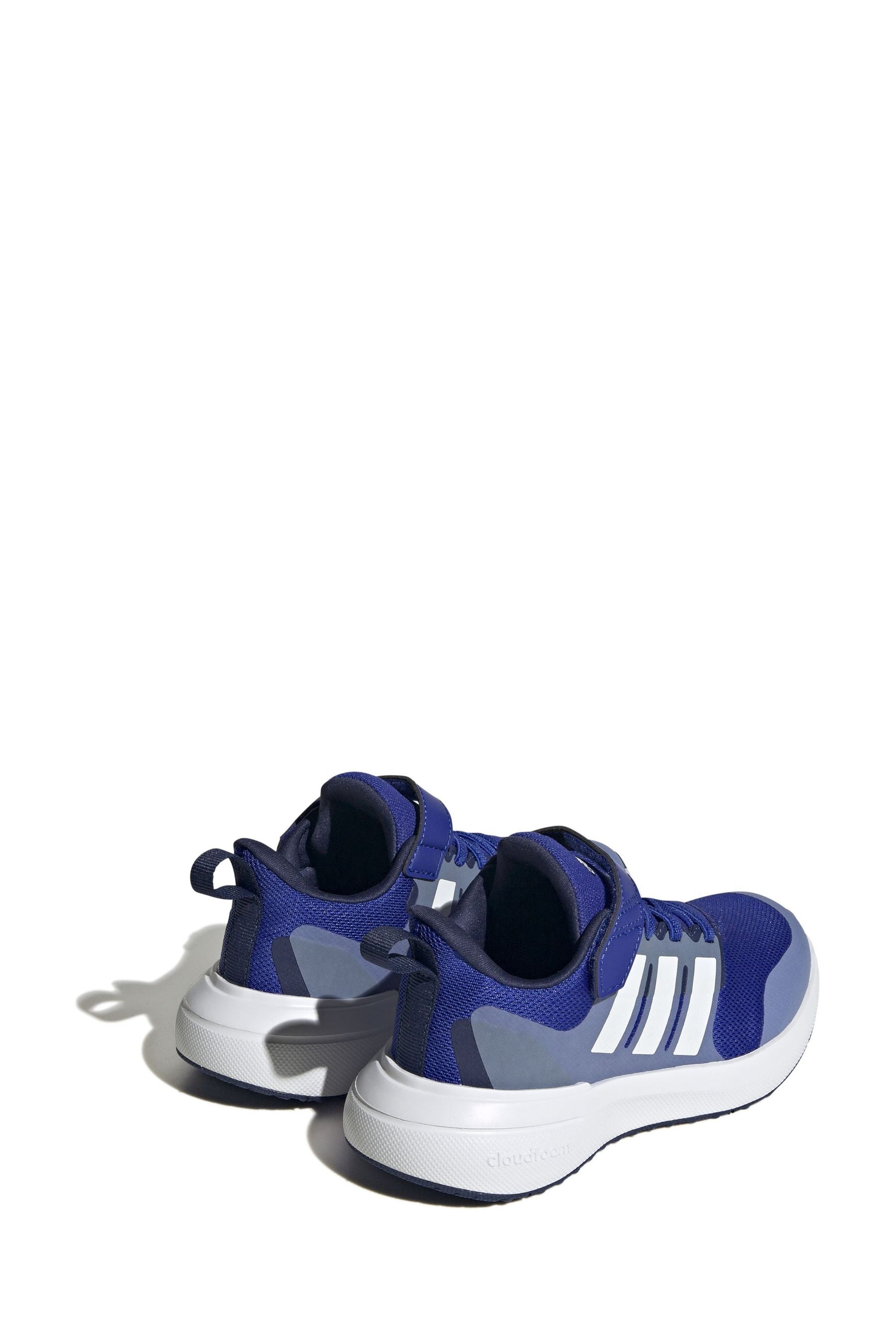 Blue/White adidas Kids Sportswear Fortarun 2.0 Cloudfoam Elastic Lace Top Strap Trainers