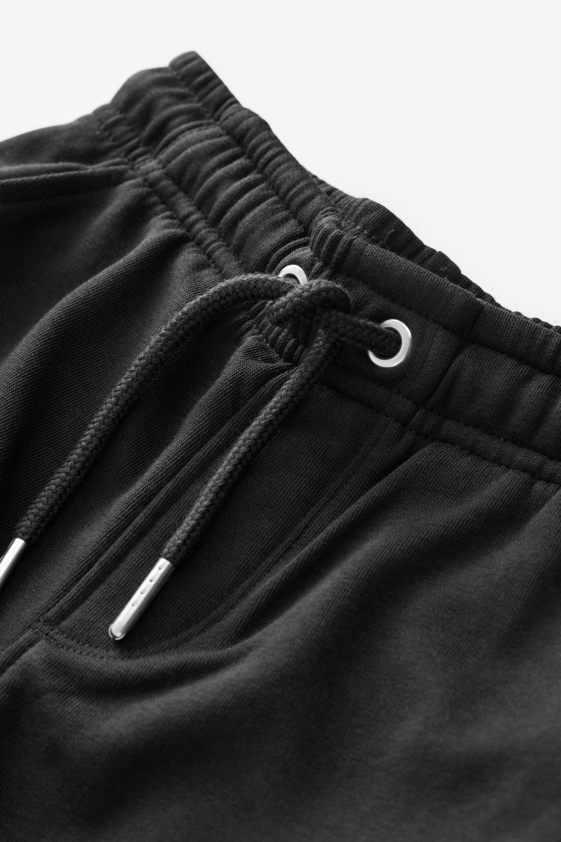 Black 100% Cotton Cargo Pocket Joggers (3-16yrs)