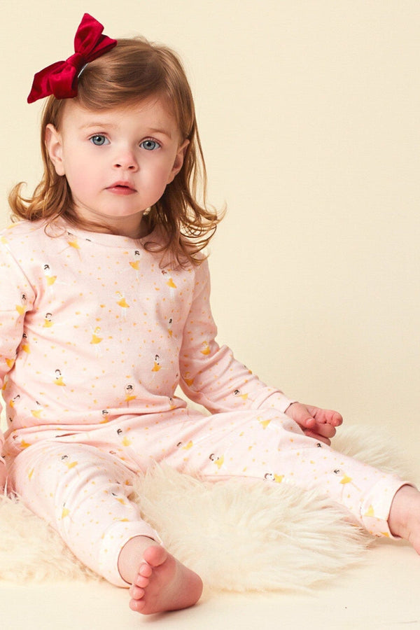 Babbico Pink Ballerina Print Cuffed 100% Cotton Pyjamas